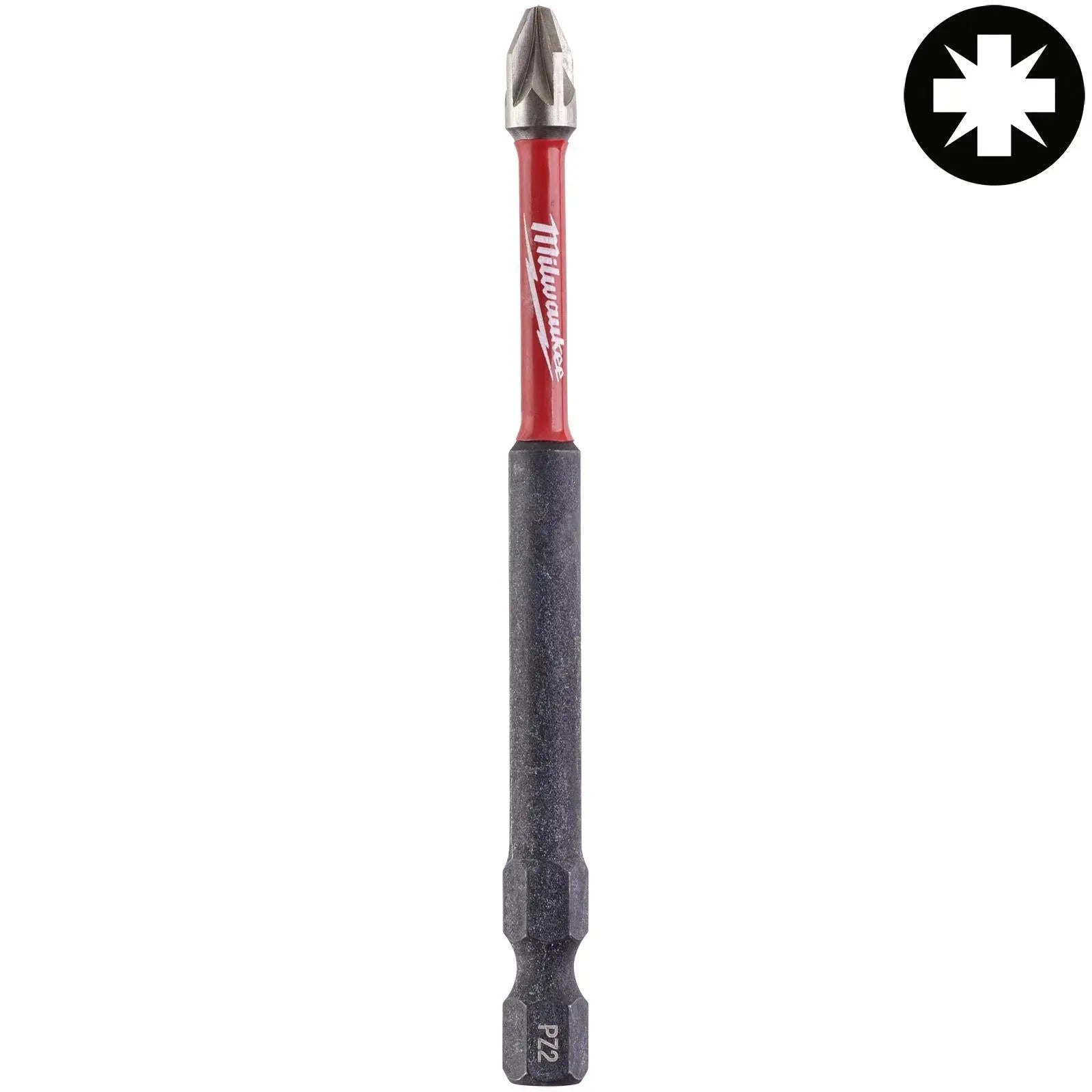 Milwaukee SHOCKWAVE Impact Duty Pozi PZ2 Screwdriver Bit 90mm  White Rose Tools
