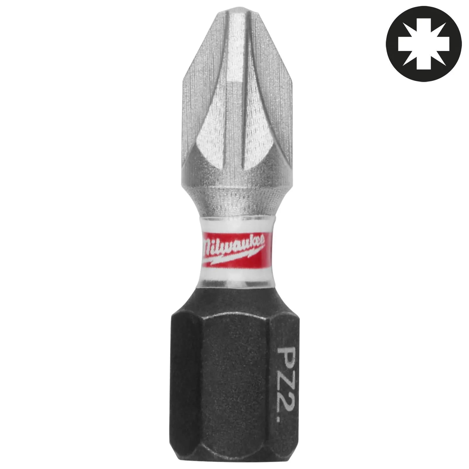 Milwaukee SHOCKWAVE Impact Duty Screwdriver Bit Set 25 Pack PZ2 x 25mm Tic Tac Box  White Rose Tools