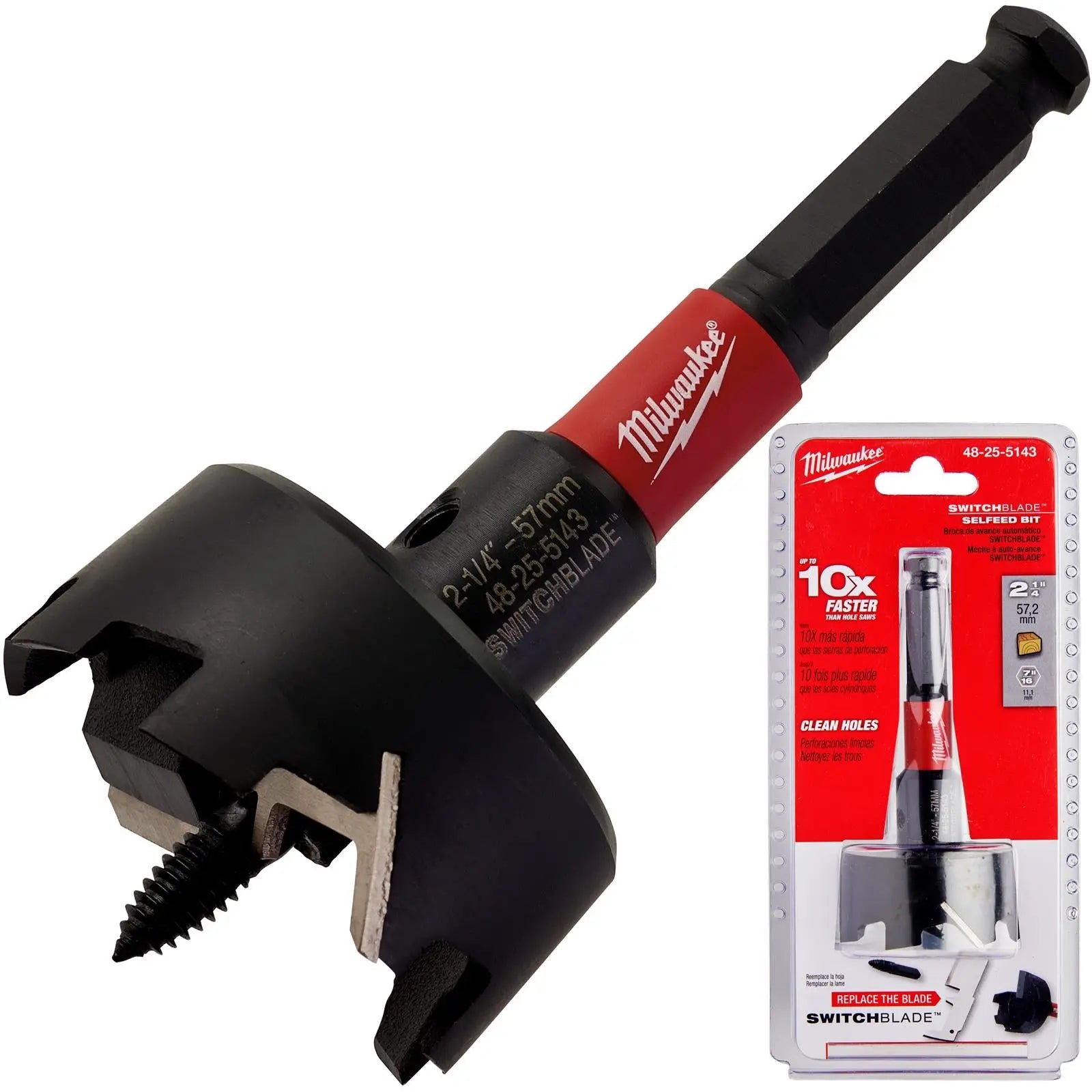 Milwaukee SWITCHBLADE Self Feed Forstner Wood Drill Bits 