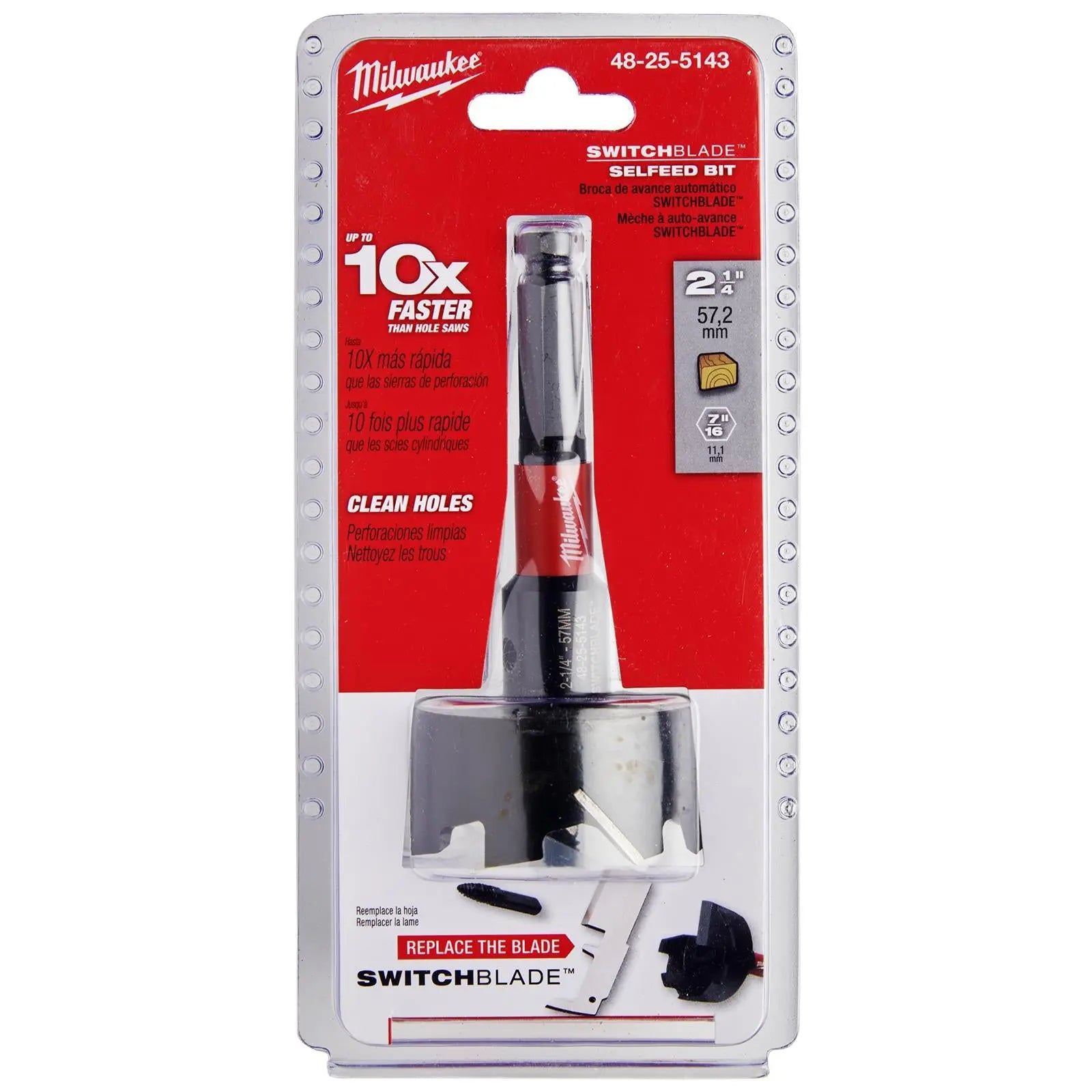Milwaukee SWITCHBLADE Self Feed Forstner Wood Drill Bits 