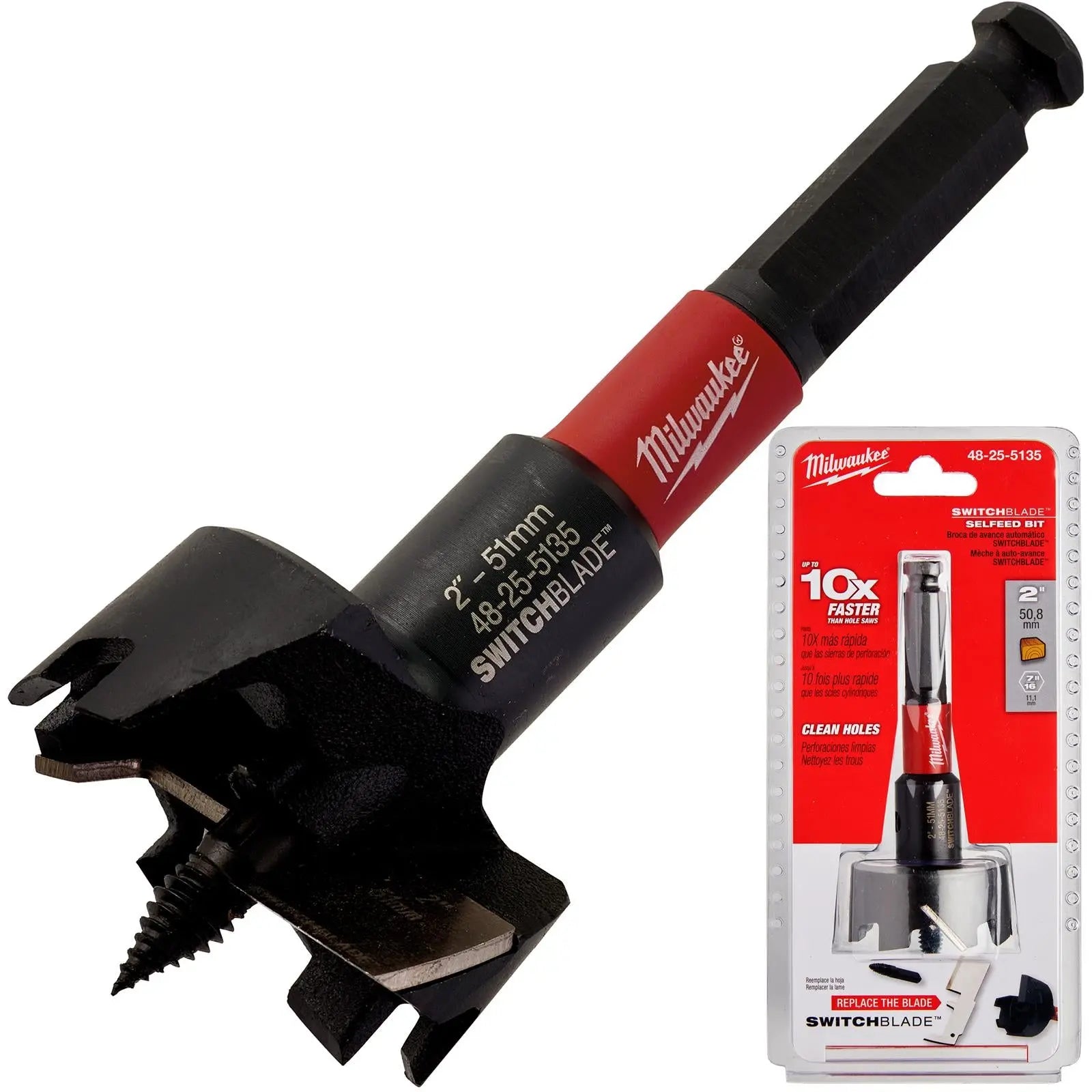 Milwaukee SWITCHBLADE Self Feed Forstner Wood Drill Bits 