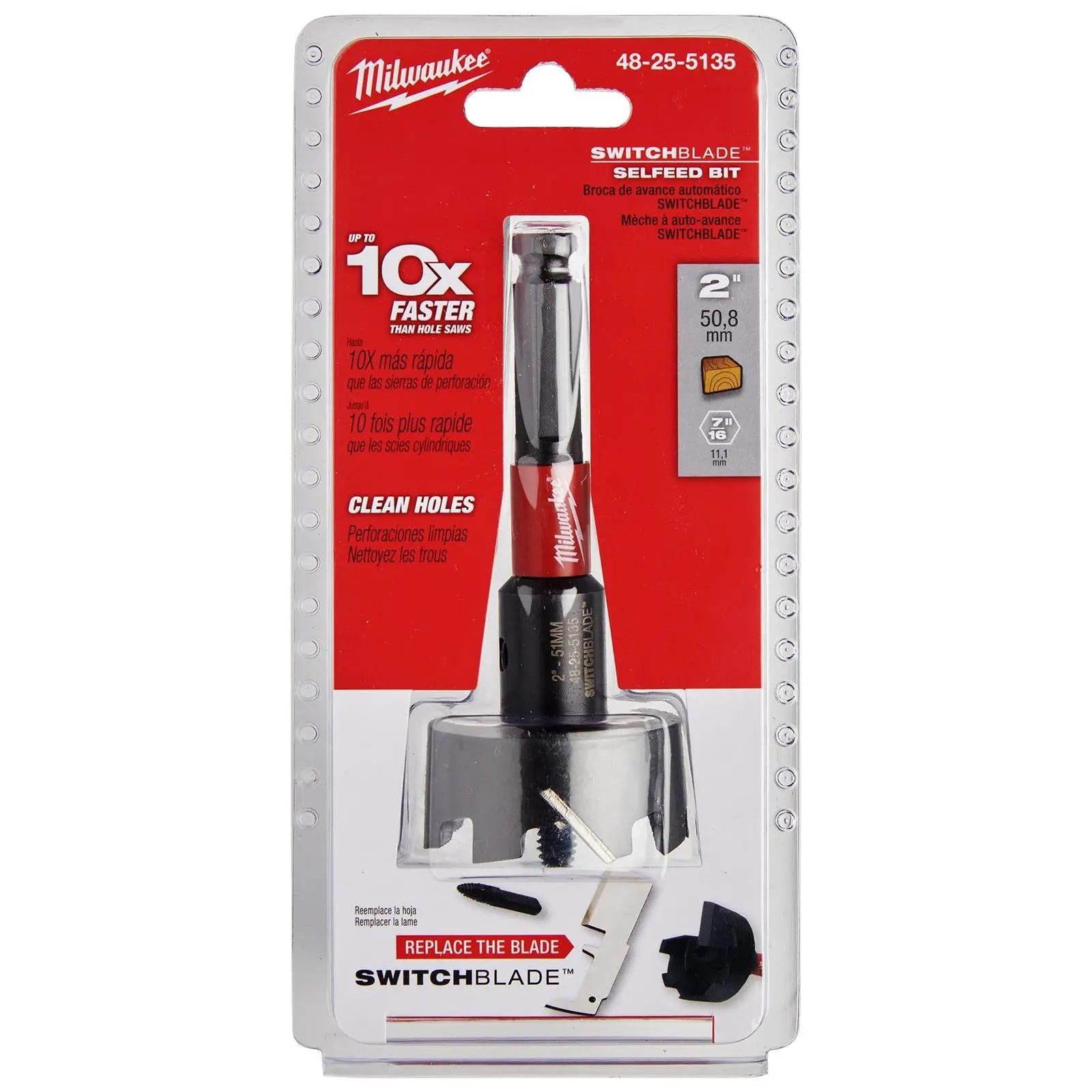 Milwaukee SWITCHBLADE Self Feed Forstner Wood Drill Bits 