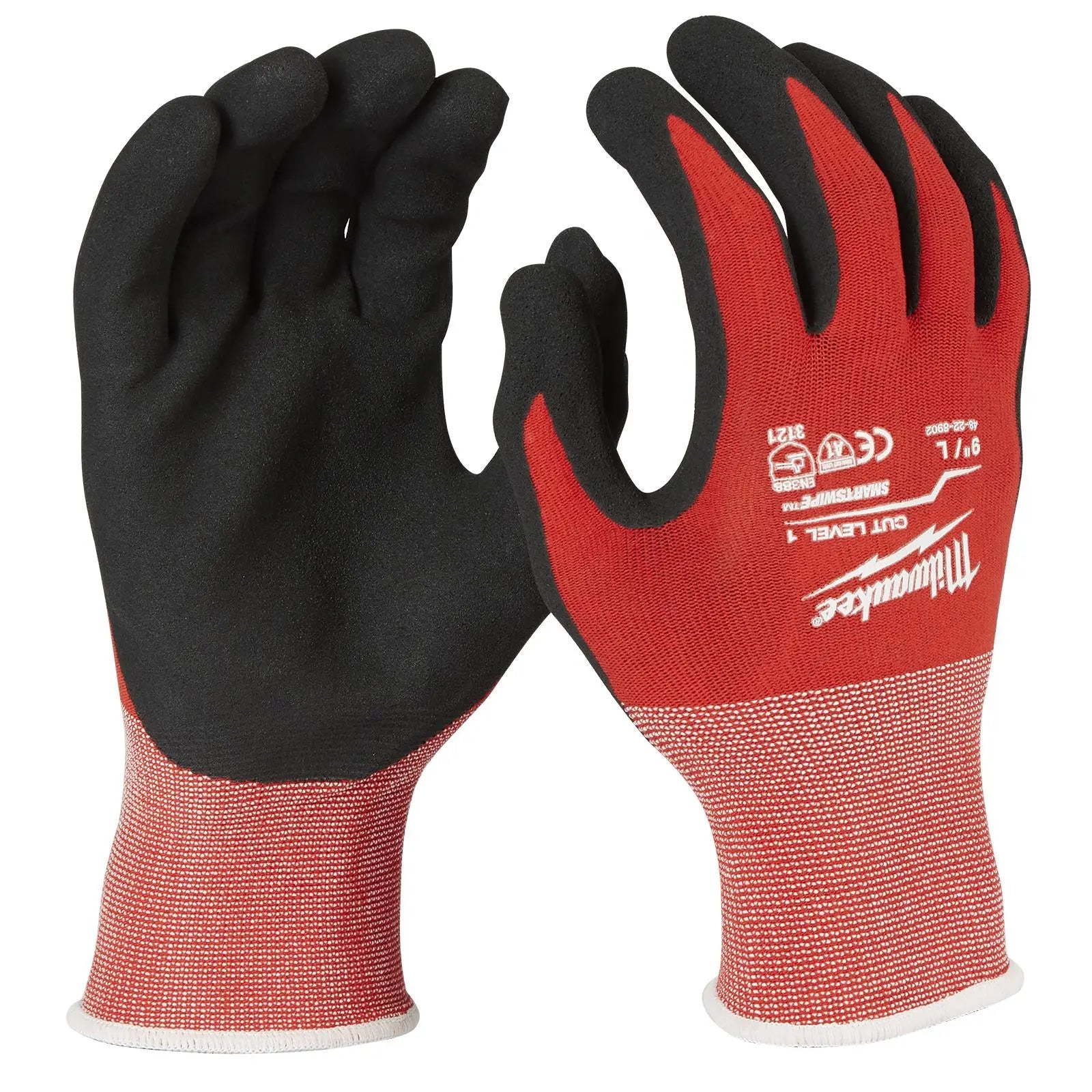 Milwaukee Safety Gloves Cut Level 1/A Dipped Glove Size 9 / L Large 