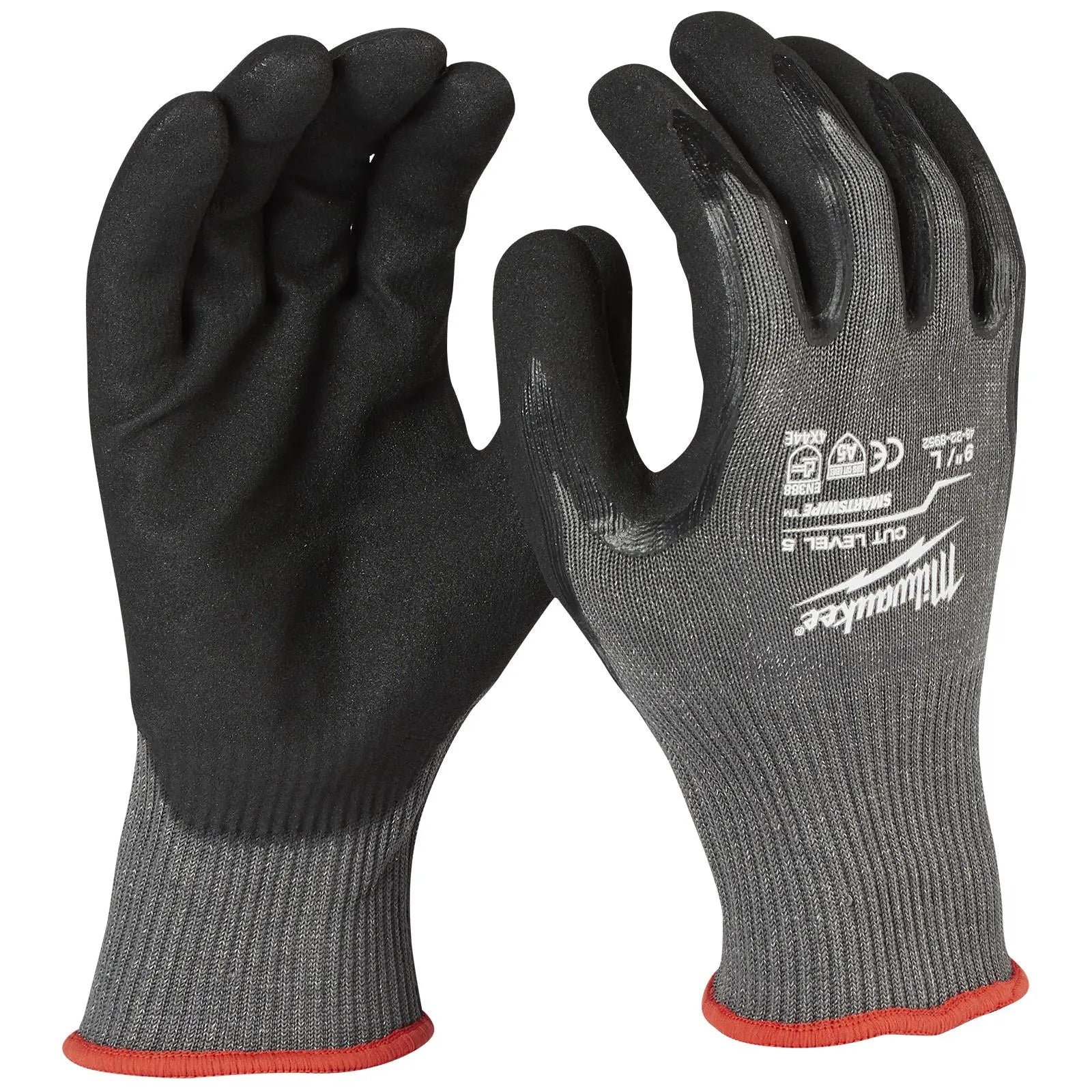 Milwaukee Safety Gloves Cut Level 5/E Dipped Glove Size 10 / XL Extra Large 
