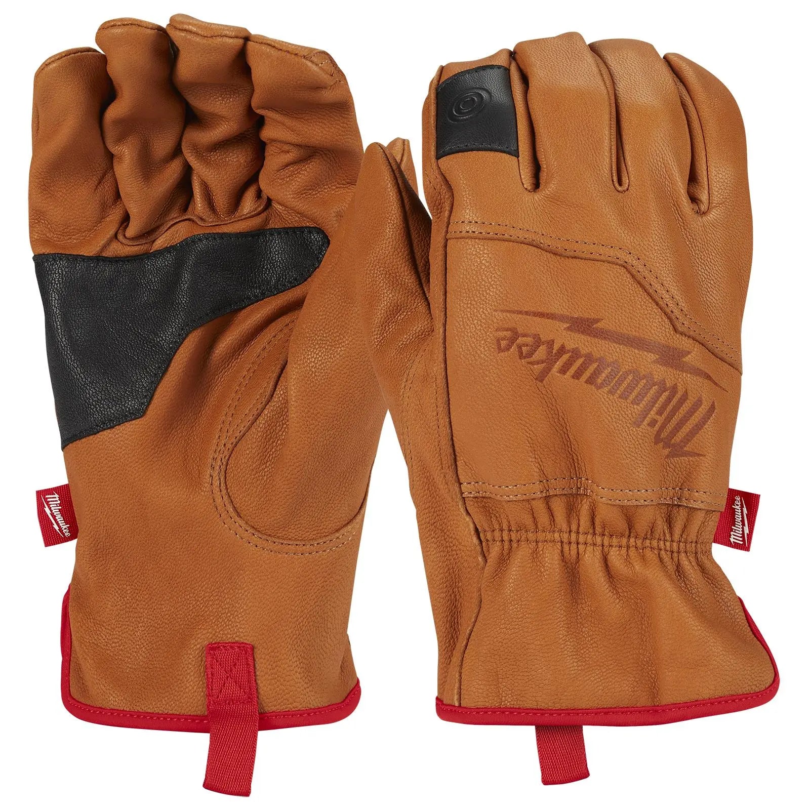 Milwaukee Safety Gloves Goatskin Leather Glove Brown Size 8 / M Medium 
