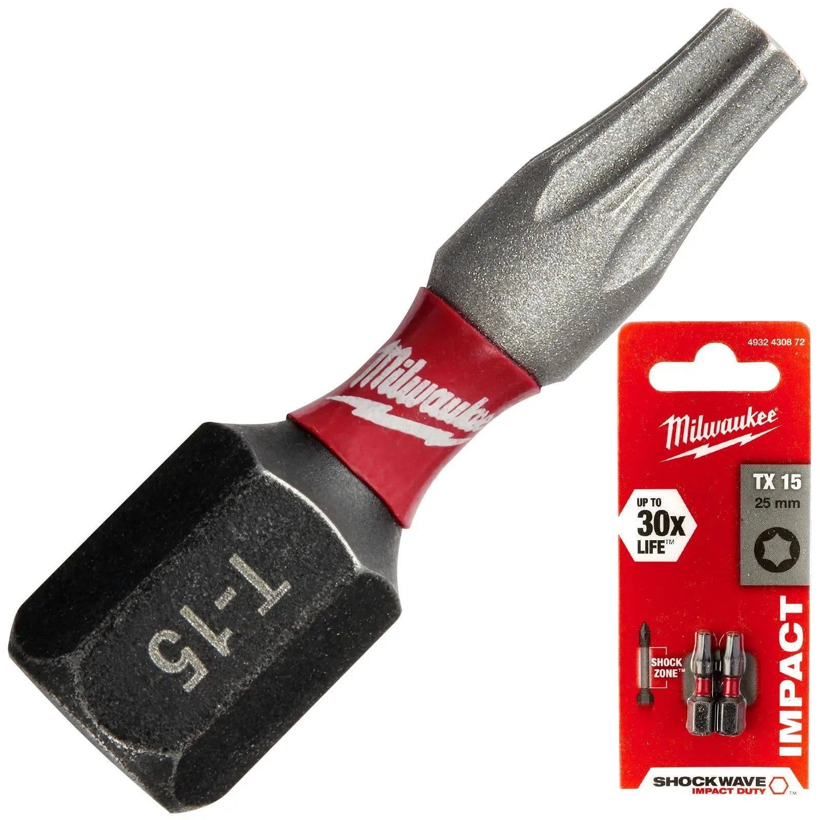 Milwaukee Screwdriver Bits Shockwave Impact Duty PH PZ TX HEX SL Blister Packed 