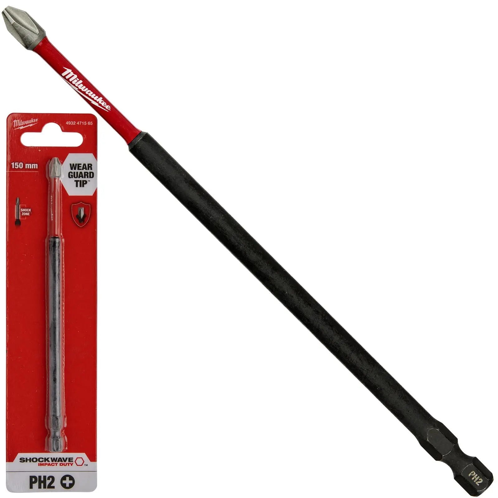 Milwaukee Screwdriver Bits Shockwave Impact Duty PH PZ TX HEX SL Blister Packed 