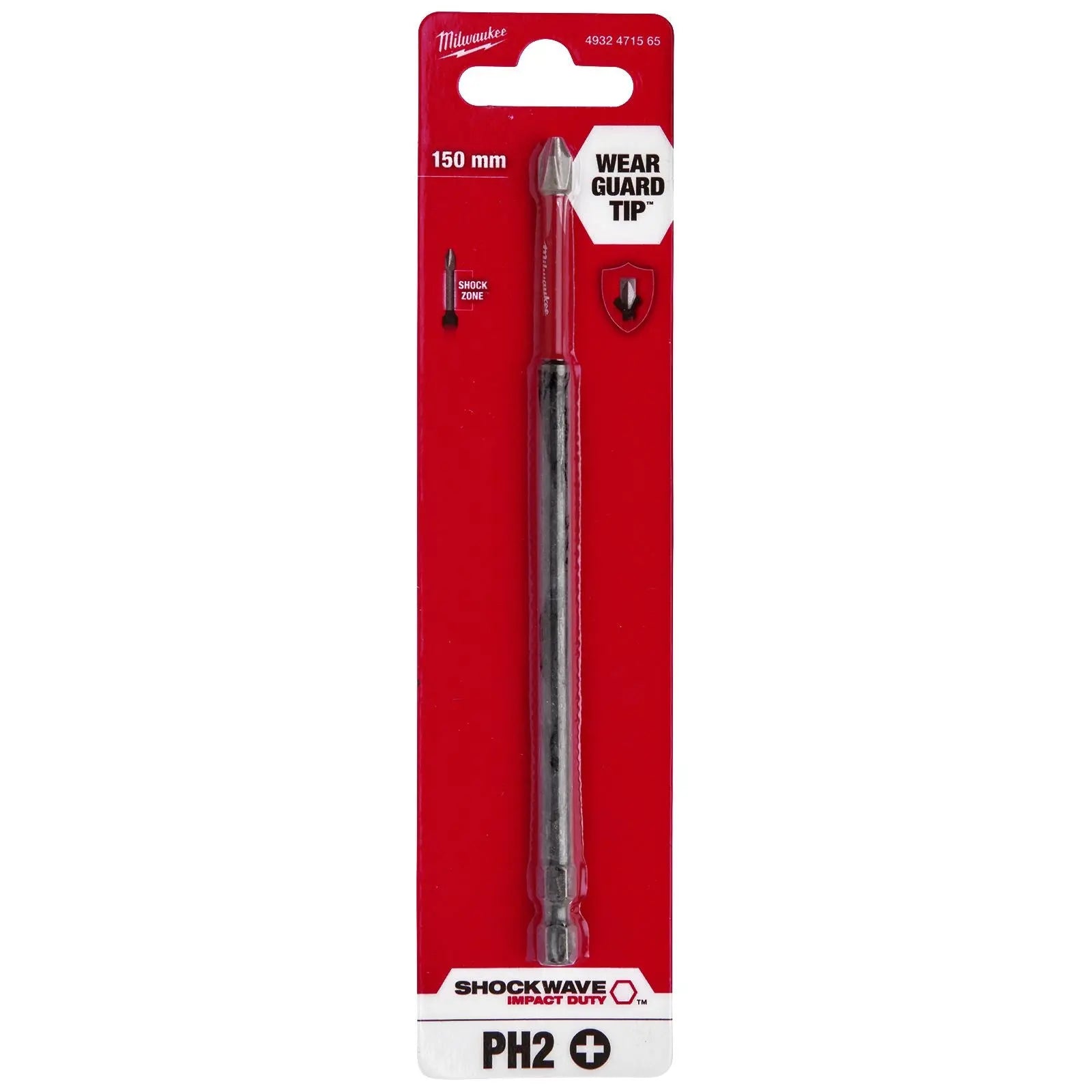 Milwaukee Screwdriver Bits Shockwave Impact Duty PH PZ TX HEX SL Blister Packed 