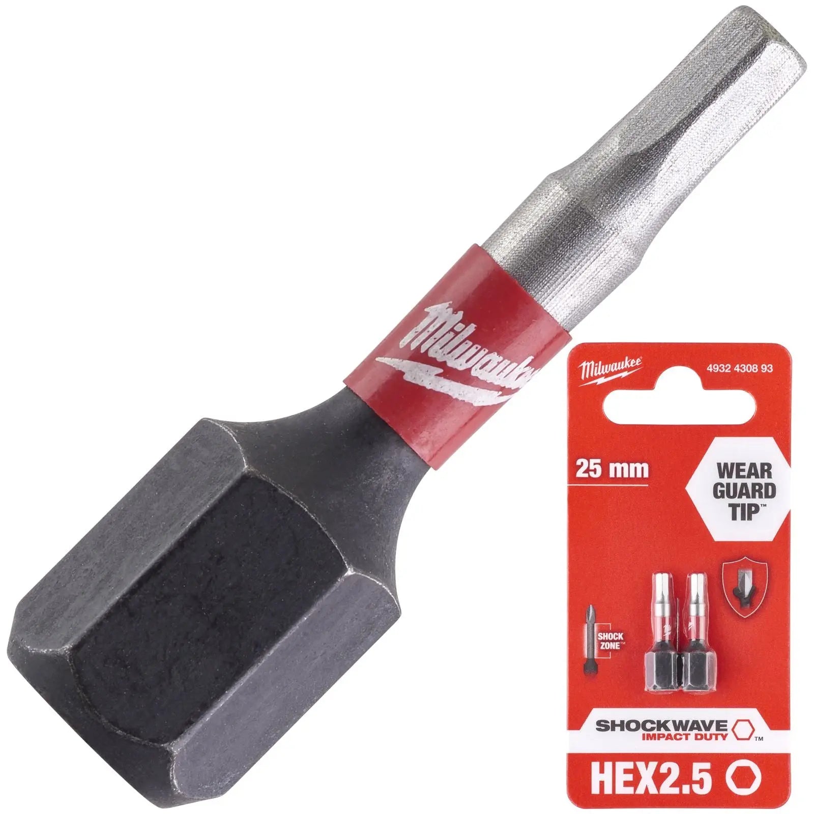 Milwaukee Screwdriver Bits Shockwave Impact Duty PH PZ TX HEX SL Blister Packed 