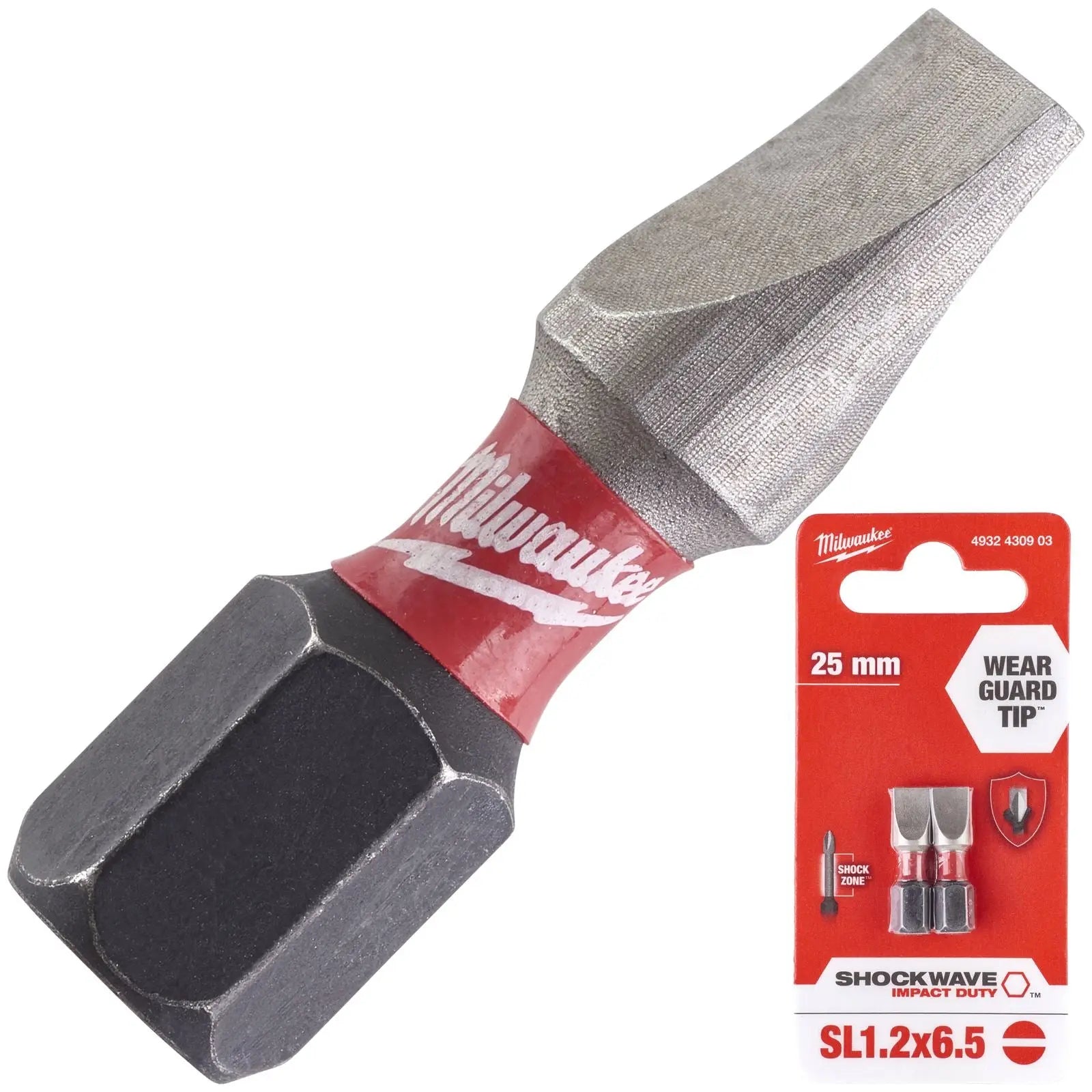 Milwaukee Screwdriver Bits Shockwave Impact Duty PH PZ TX HEX SL Blister Packed 