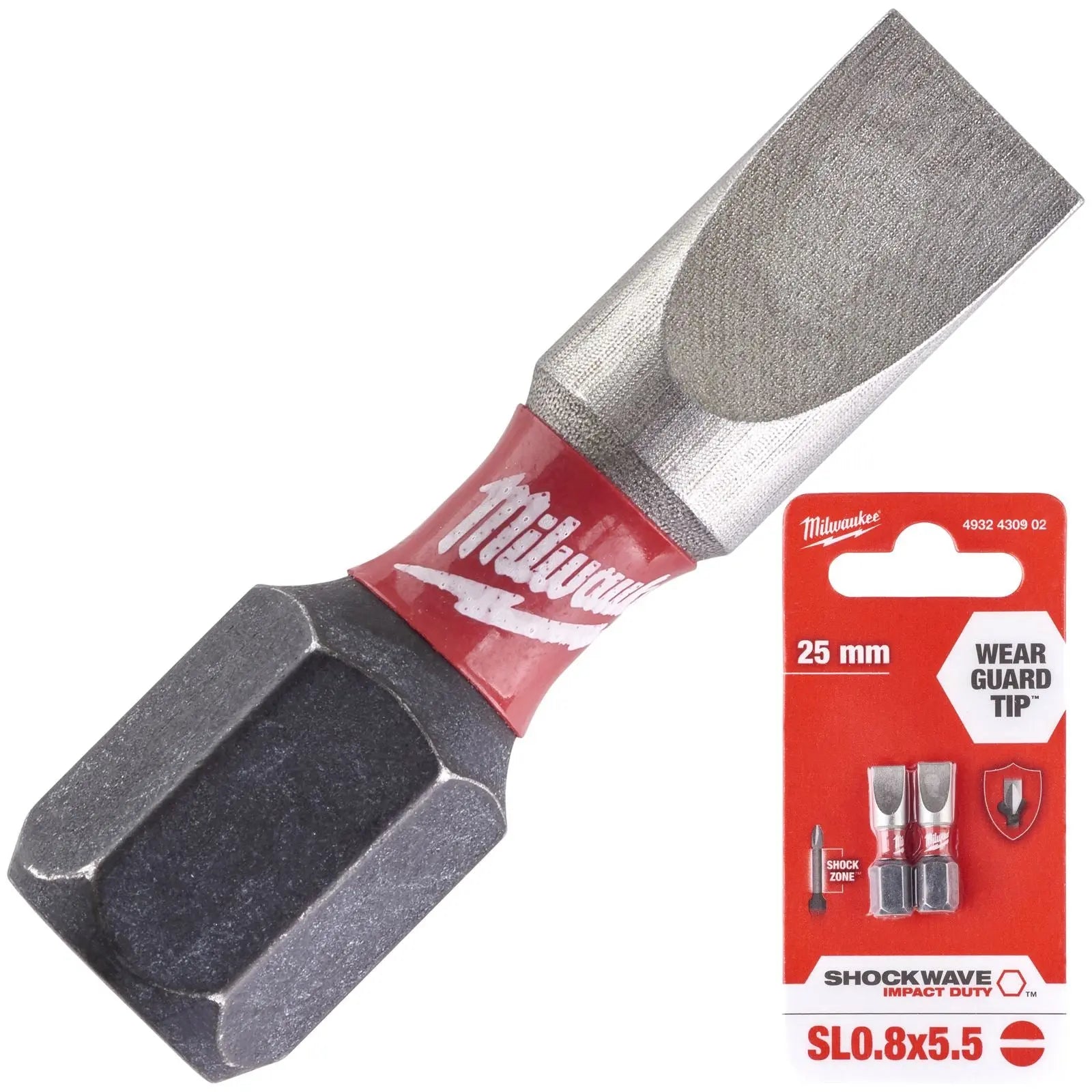Milwaukee Screwdriver Bits Shockwave Impact Duty PH PZ TX HEX SL Blister Packed 