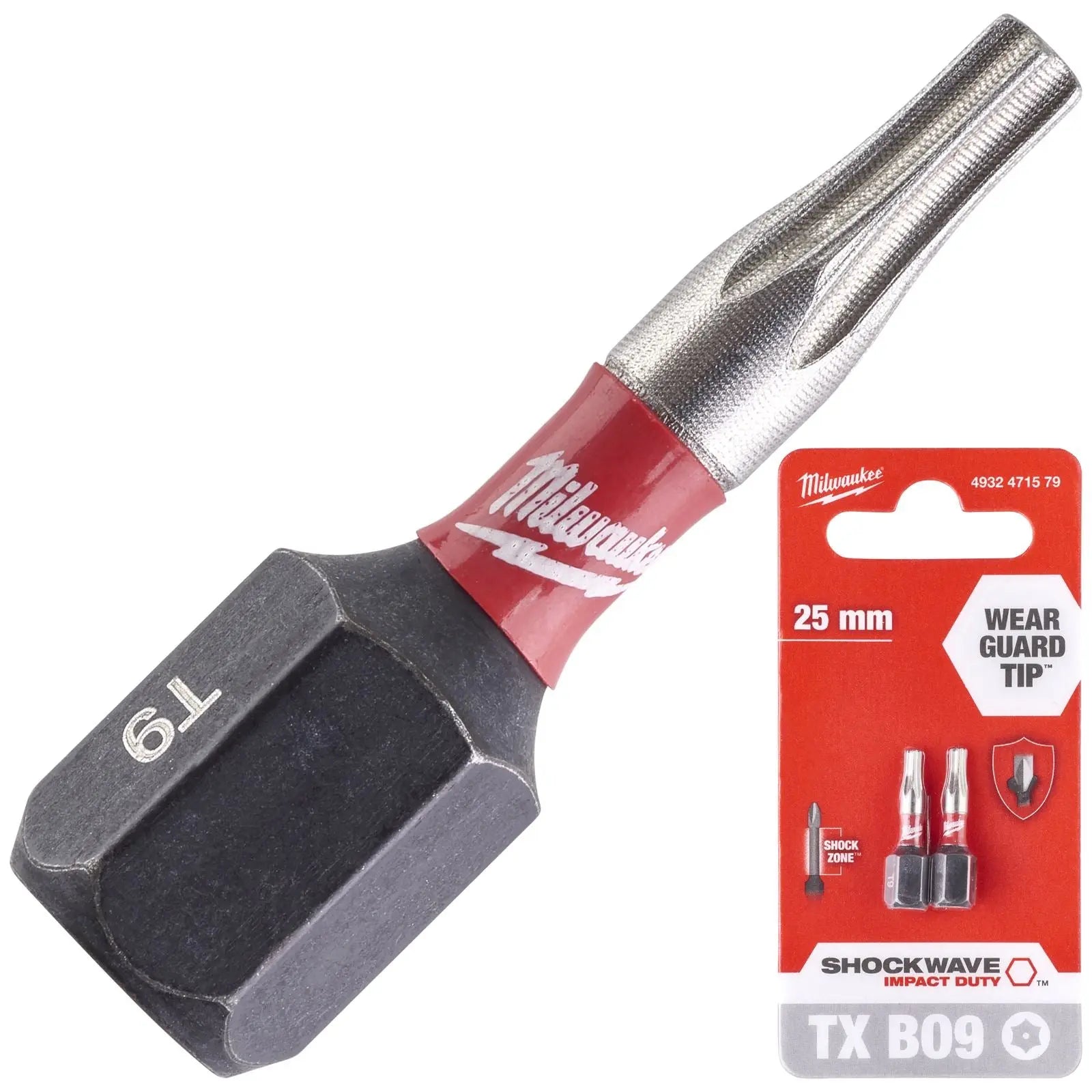 Milwaukee Screwdriver Bits Shockwave Impact Duty PH PZ TX HEX SL Blister Packed 