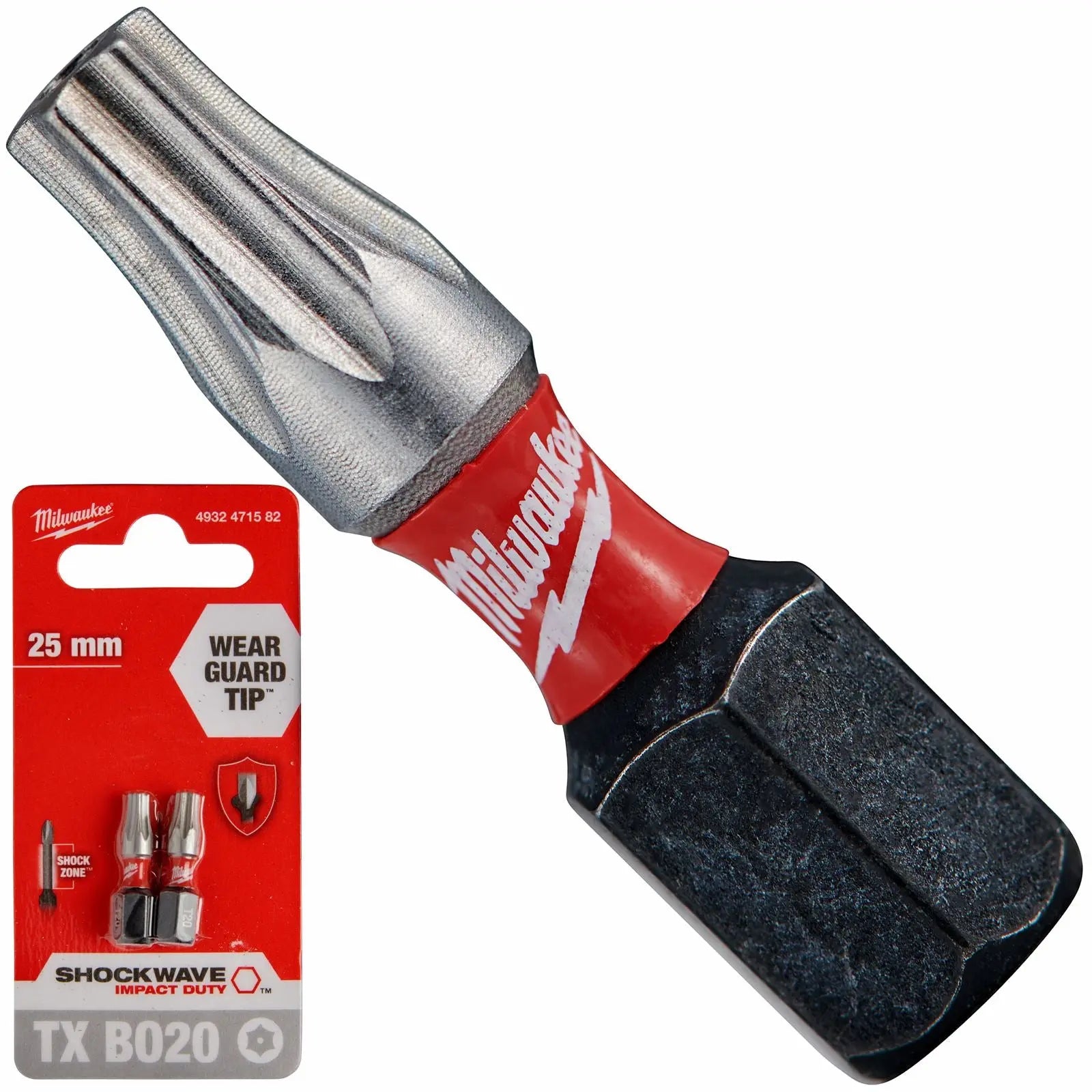 Milwaukee Screwdriver Bits Shockwave Impact Duty PH PZ TX HEX SL Blister Packed 