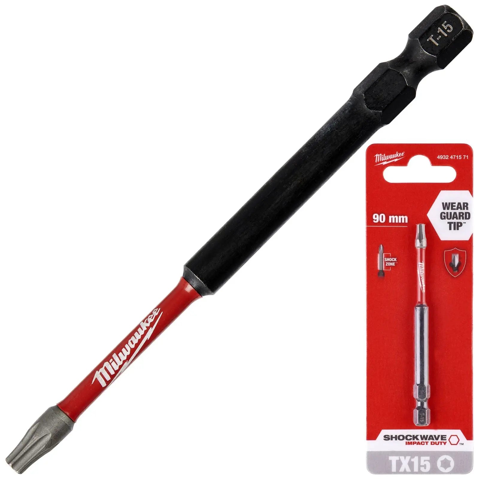 Milwaukee Screwdriver Bits Shockwave Impact Duty PH PZ TX HEX SL Blister Packed 