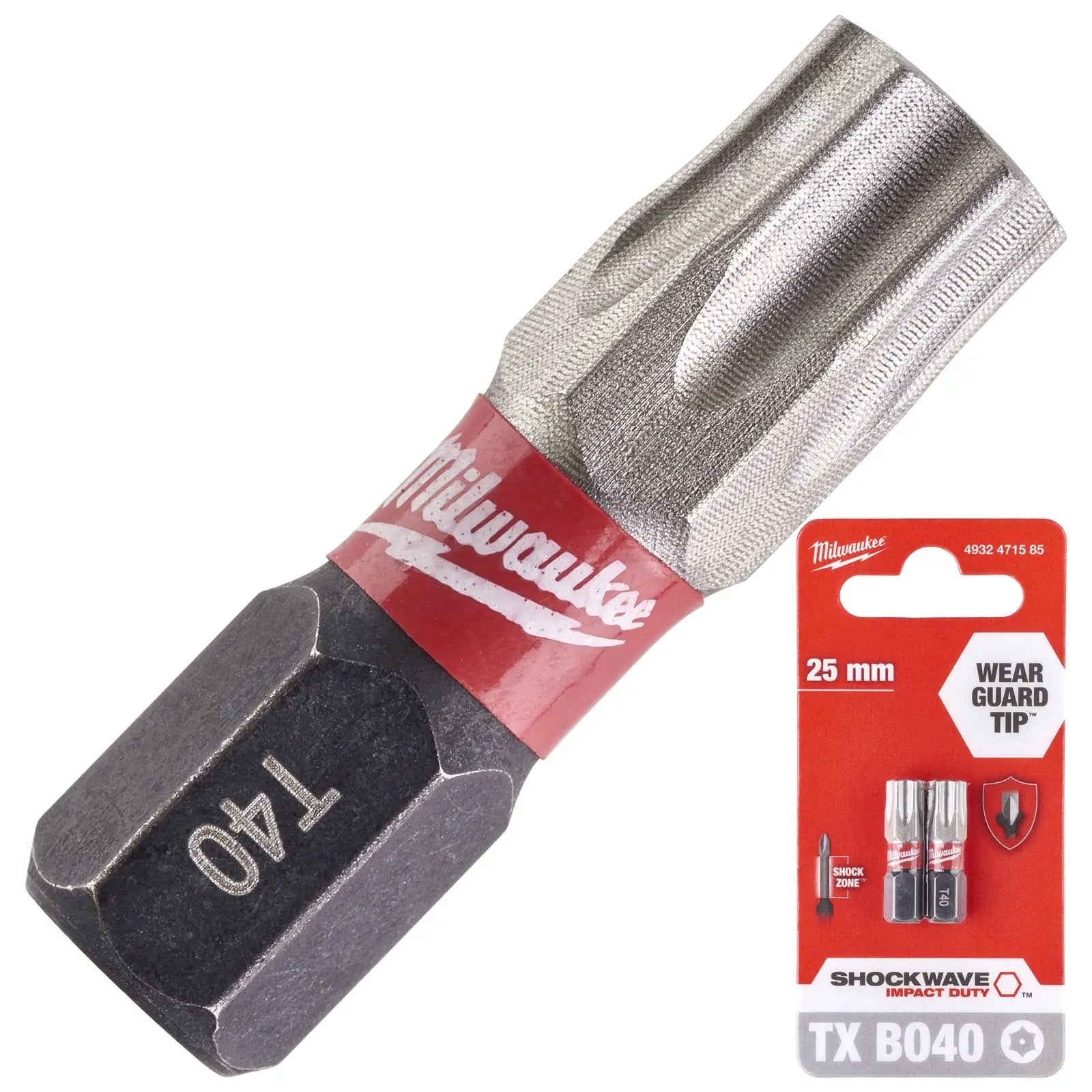 Milwaukee Screwdriver Bits Shockwave Impact Duty PH PZ TX HEX SL Blister Packed 