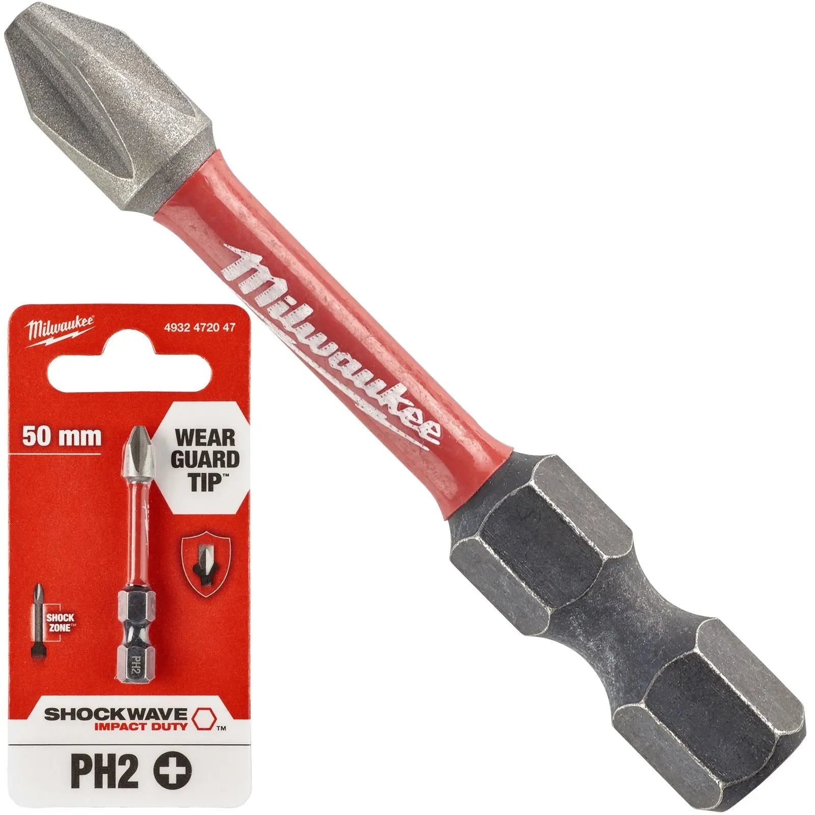 Milwaukee Screwdriver Bits Shockwave Impact Duty PH PZ TX HEX SL Blister Packed 