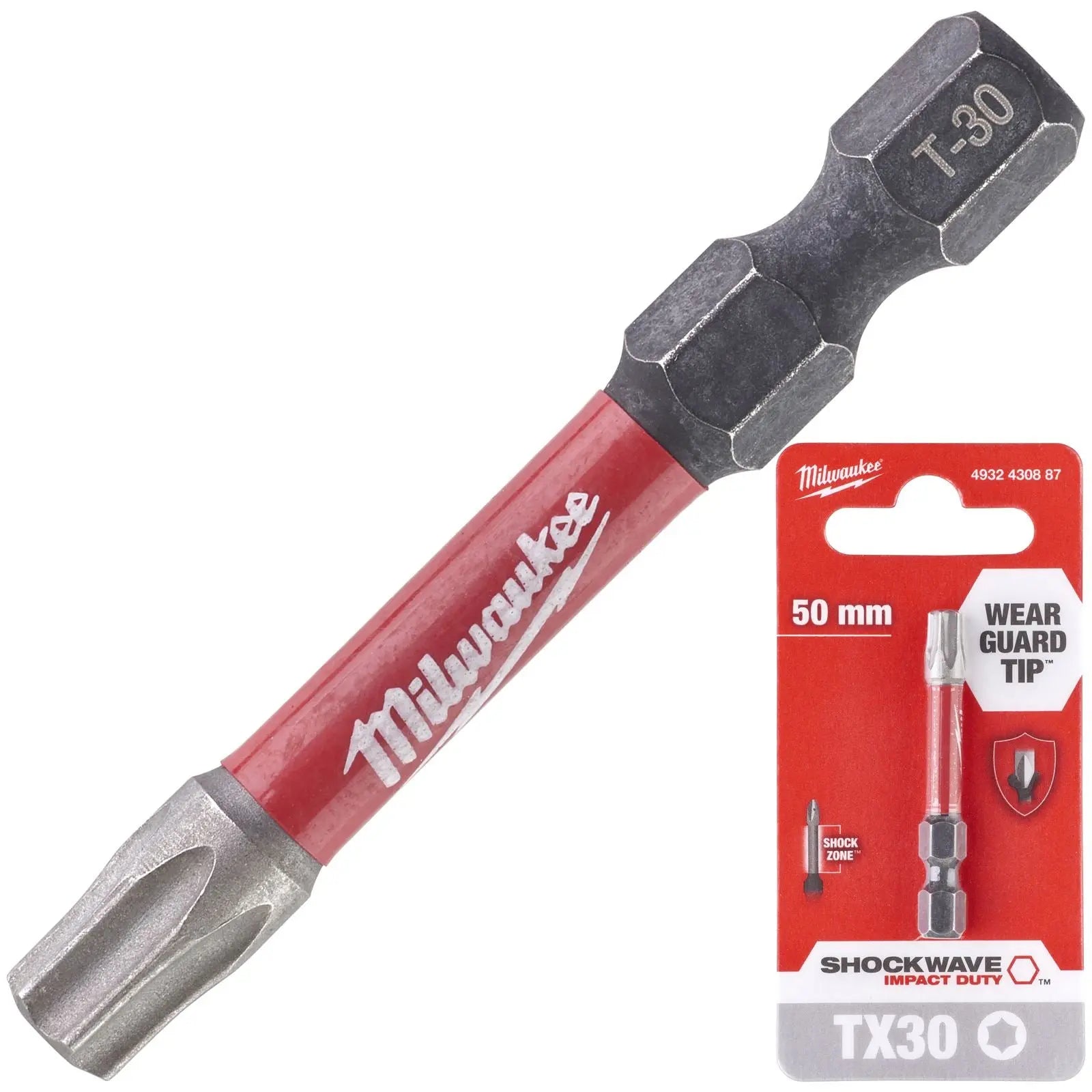 Milwaukee Screwdriver Bits Shockwave Impact Duty PH PZ TX HEX SL Blister Packed 