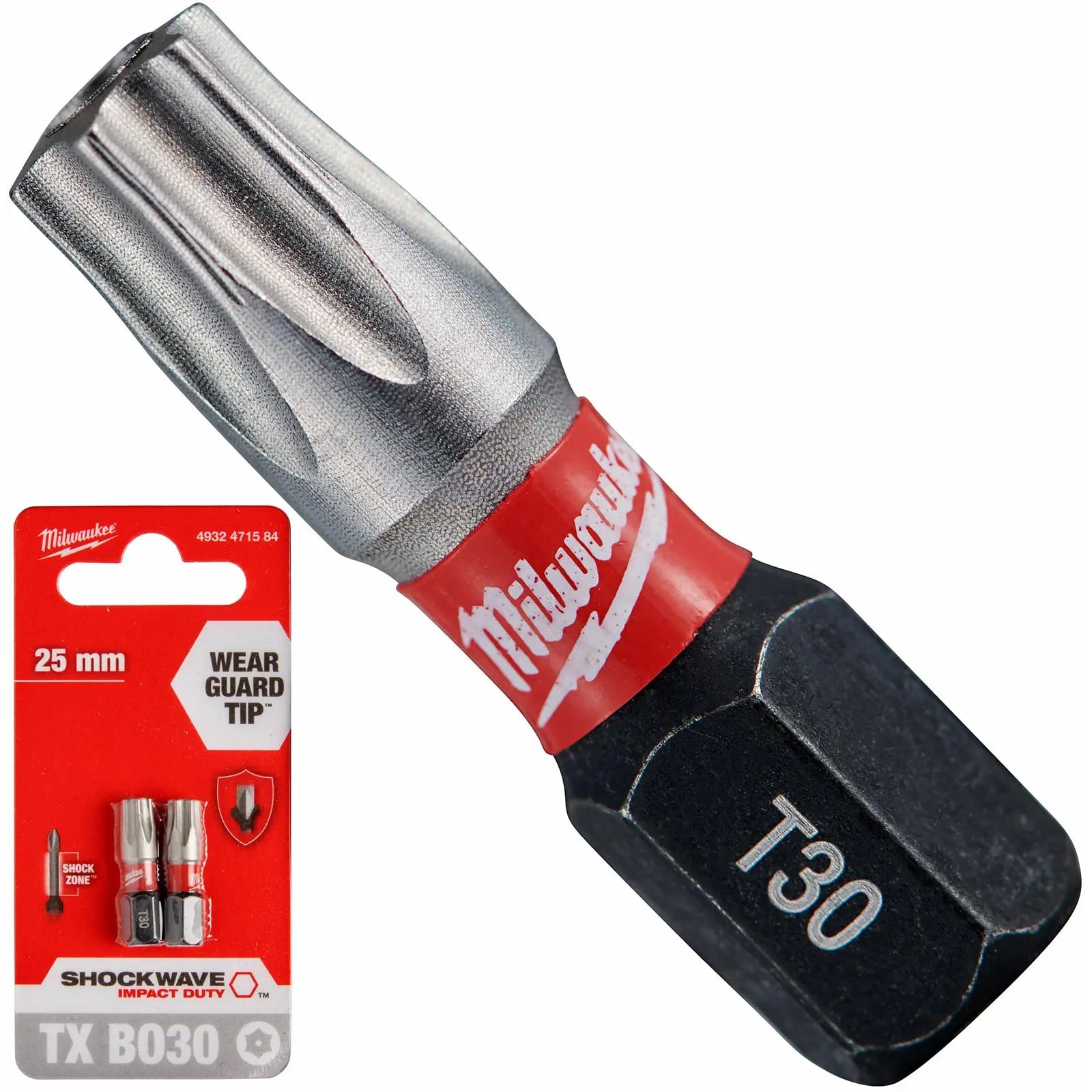 Milwaukee Screwdriver Bits Shockwave Impact Duty PH PZ TX HEX SL Blister Packed 