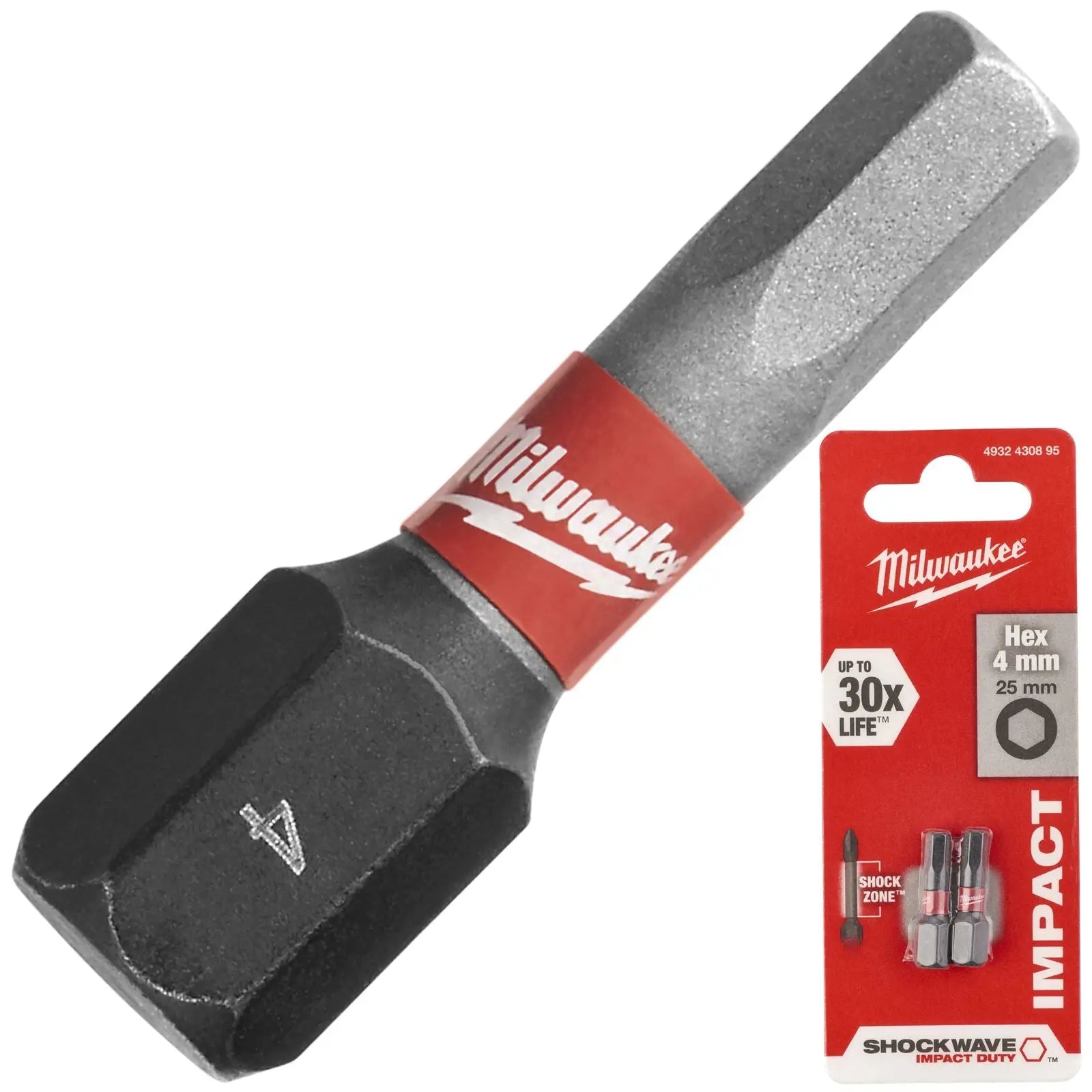 Milwaukee Screwdriver Bits Shockwave Impact Duty PH PZ TX HEX SL Blister Packed 
