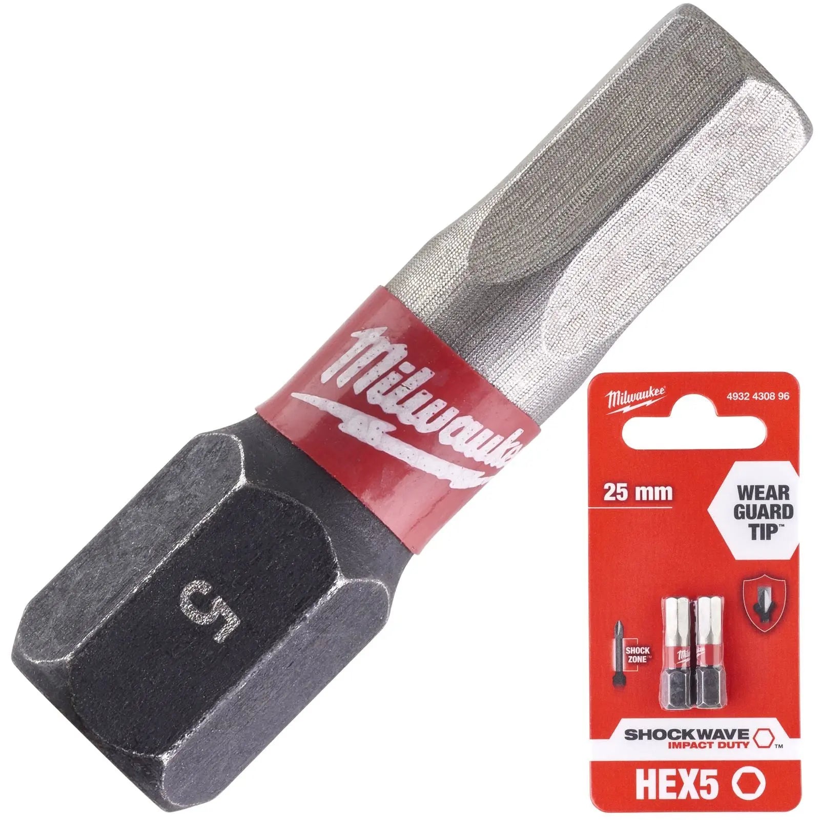 Milwaukee Screwdriver Bits Shockwave Impact Duty PH PZ TX HEX SL Blister Packed 