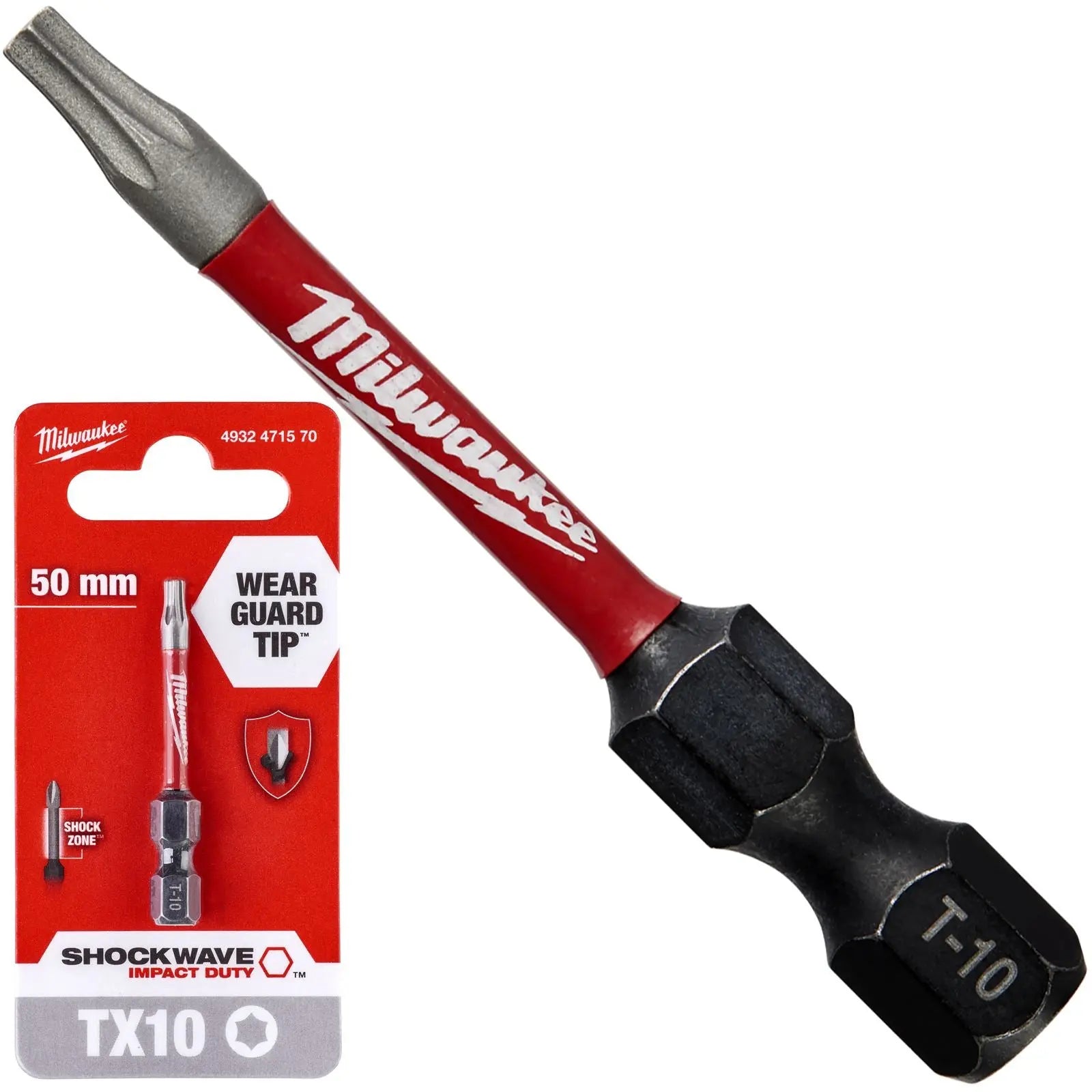 Milwaukee Screwdriver Bits Shockwave Impact Duty PH PZ TX HEX SL Blister Packed 