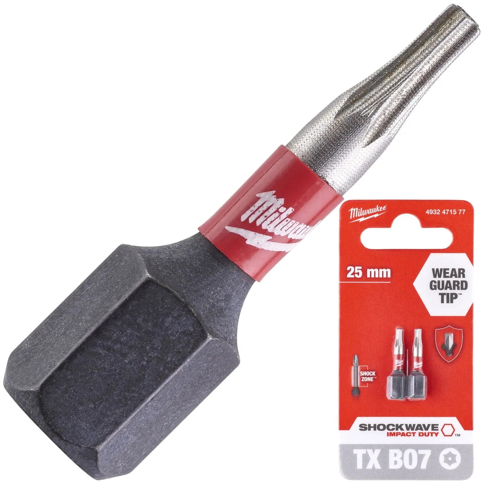 Milwaukee Screwdriver Bits Shockwave Impact Duty PH PZ TX HEX SL Blister Packed 