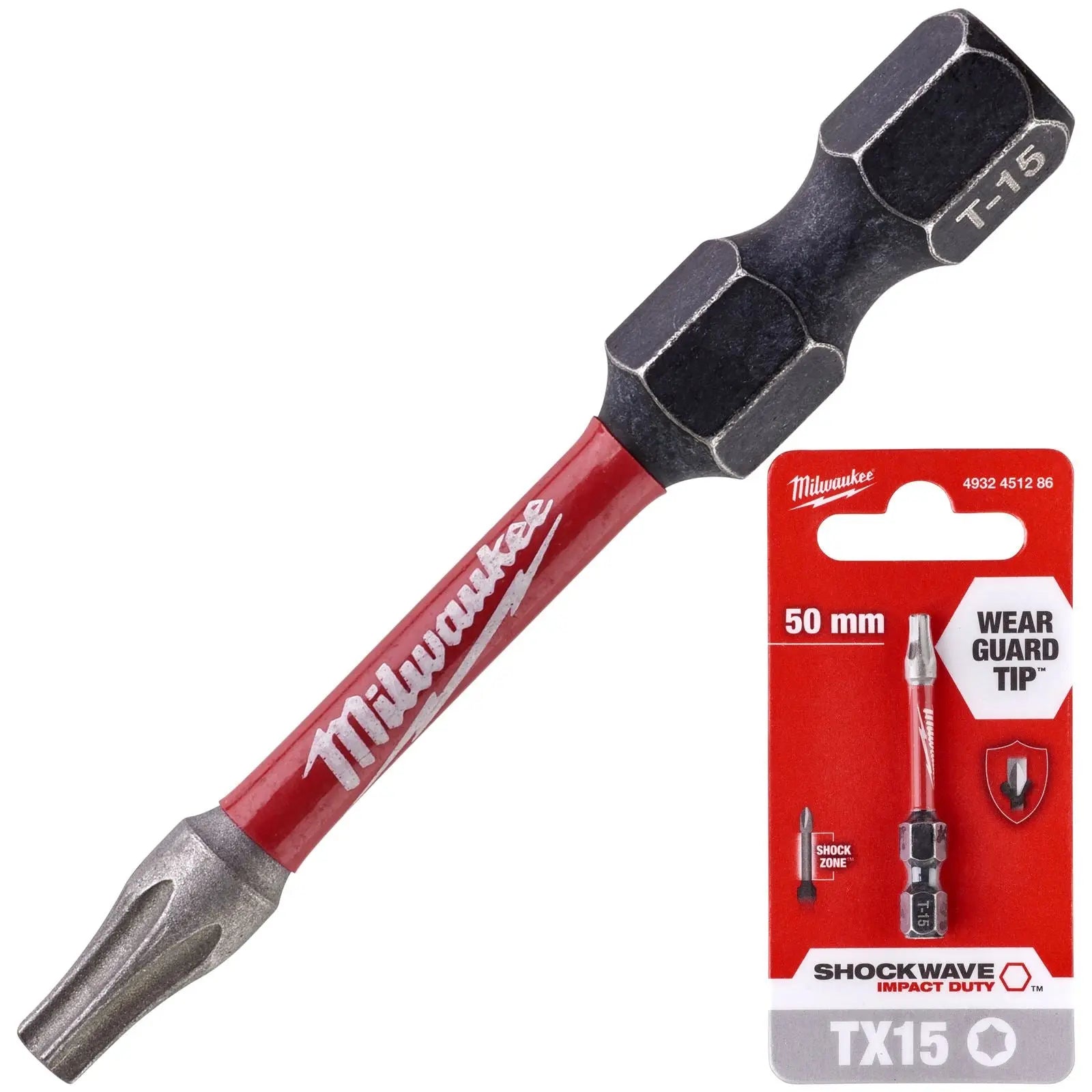 Milwaukee Screwdriver Bits Shockwave Impact Duty PH PZ TX HEX SL Blister Packed 