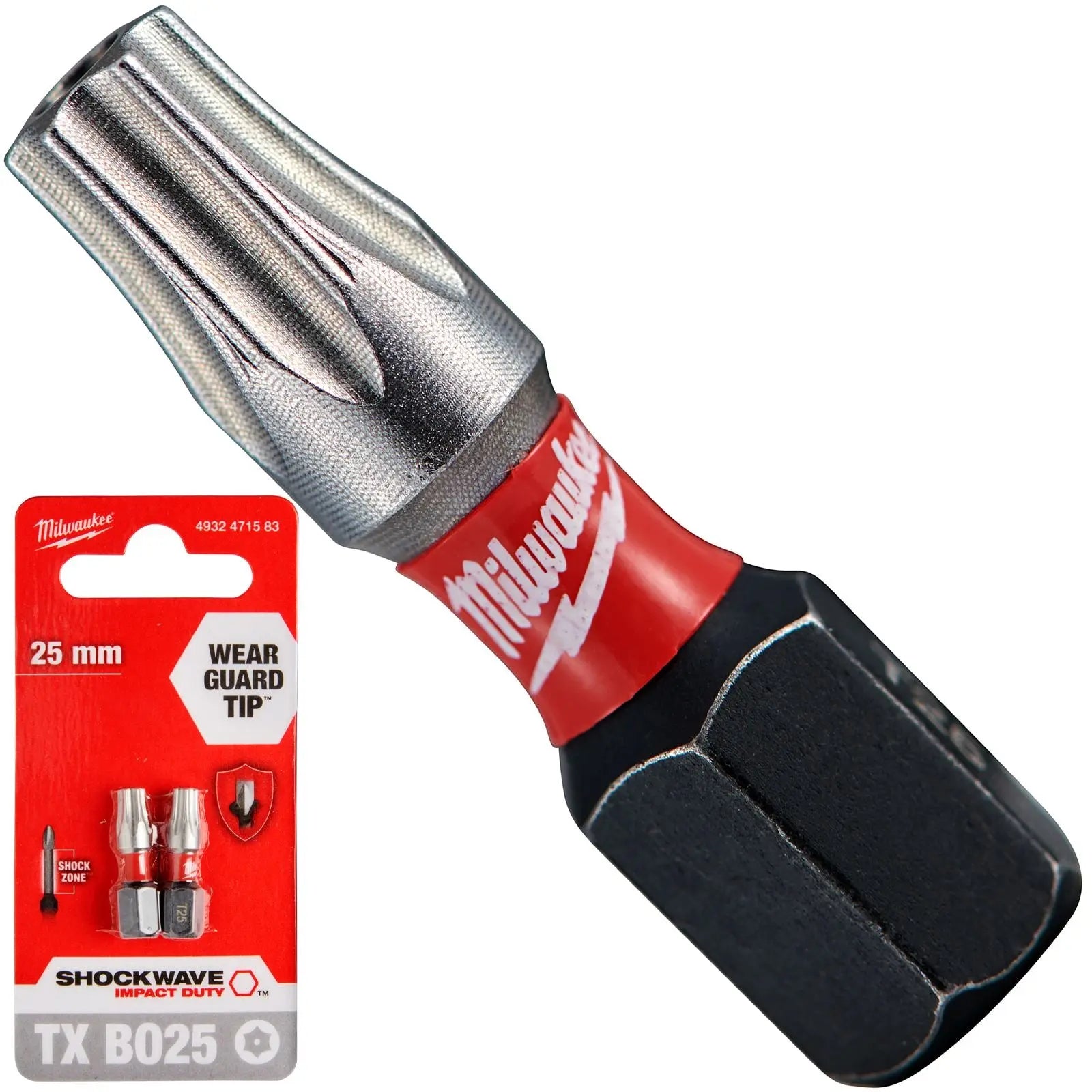 Milwaukee Screwdriver Bits Shockwave Impact Duty PH PZ TX HEX SL Blister Packed 