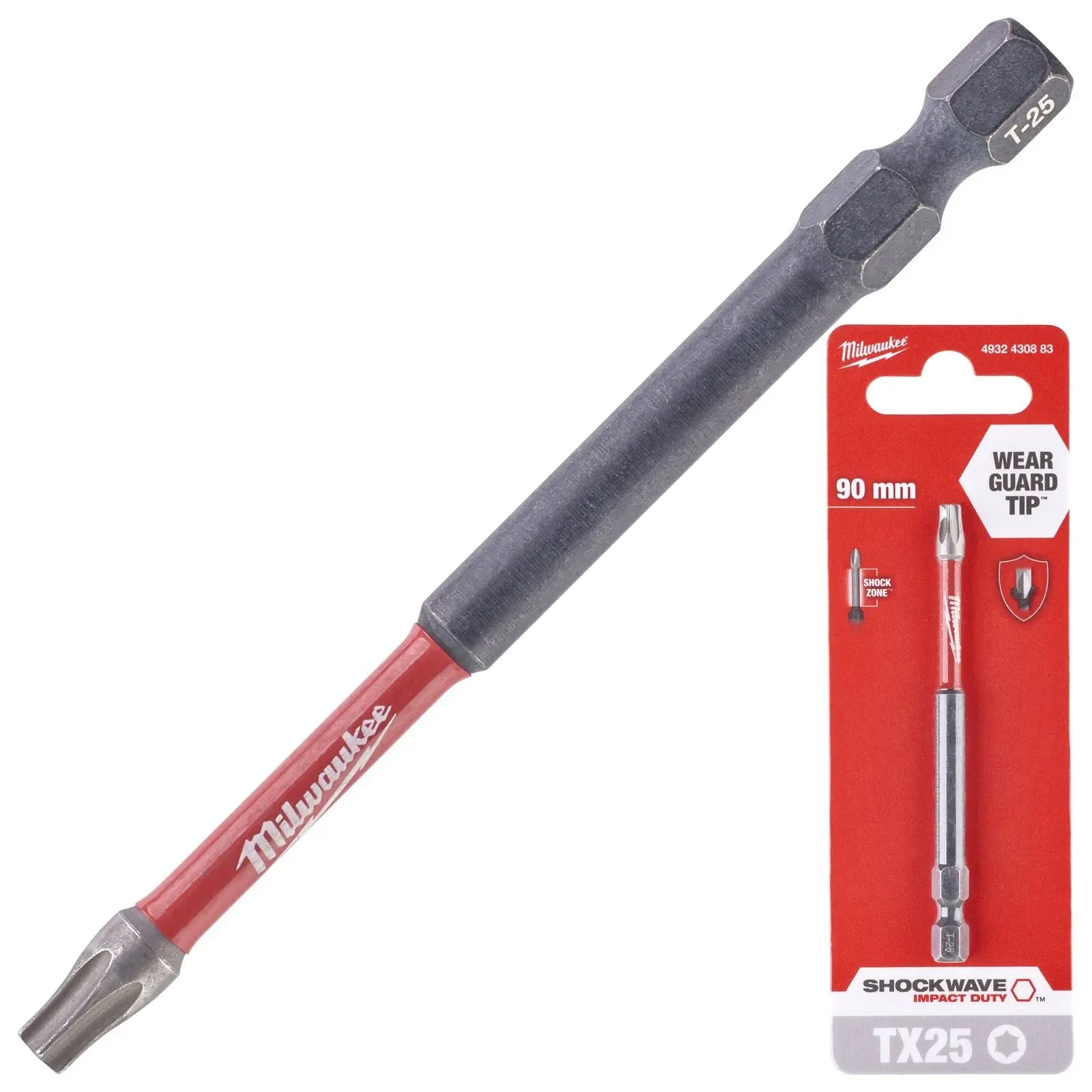 Milwaukee Screwdriver Bits Shockwave Impact Duty PH PZ TX HEX SL Blister Packed 