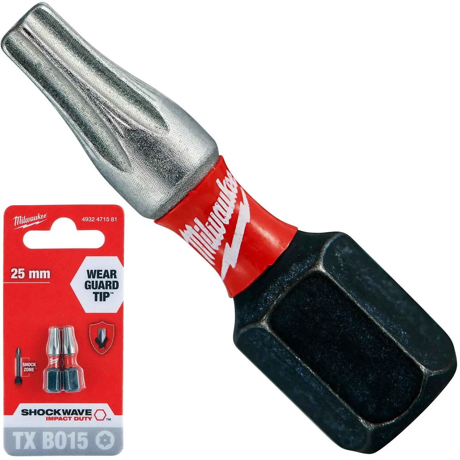 Milwaukee Screwdriver Bits Shockwave Impact Duty PH PZ TX HEX SL Blister Packed 