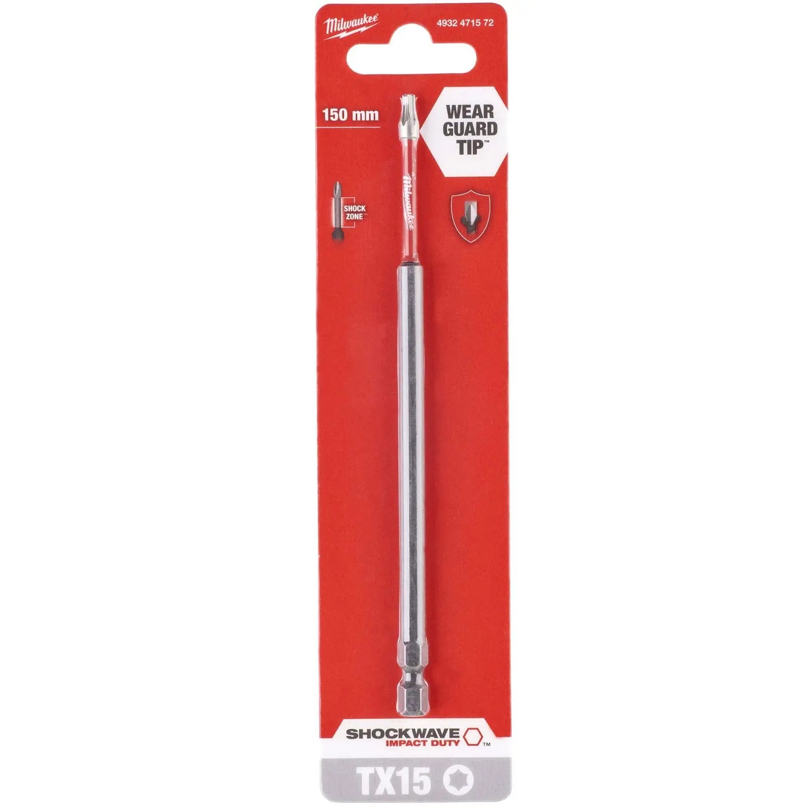 Milwaukee Screwdriver Bits Shockwave Impact Duty PH PZ TX HEX SL Blister Packed 