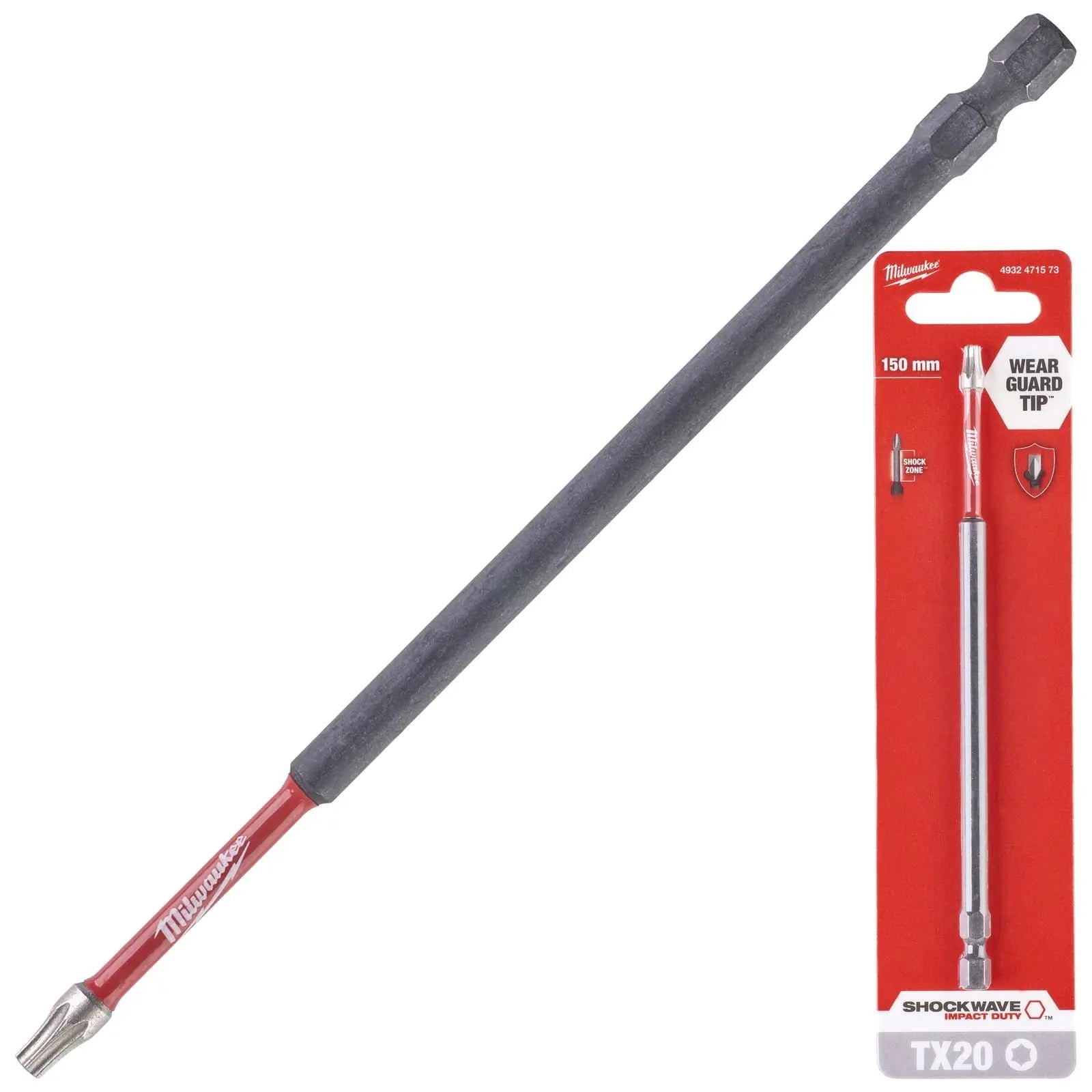 Milwaukee Screwdriver Bits Shockwave Impact Duty PH PZ TX HEX SL Blister Packed 