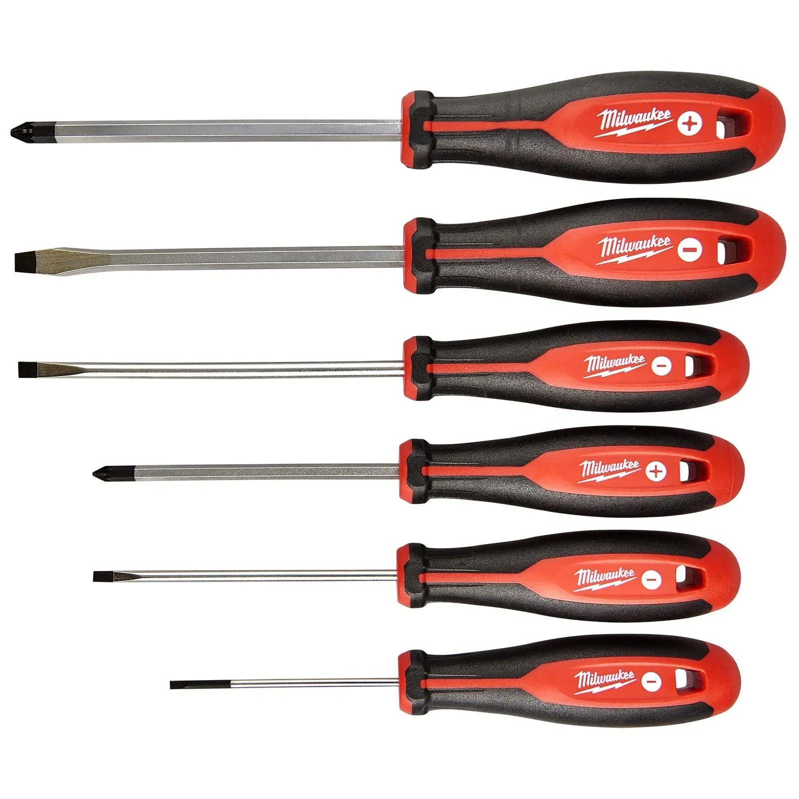 Milwaukee Screwdriver Set Tri-lobe Set 1 Pozi Slotted 6 Piece 