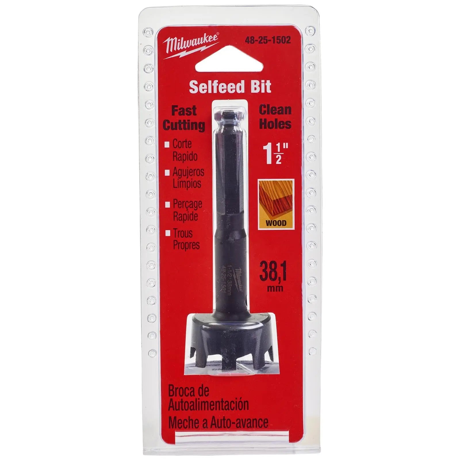 Milwaukee Self Feed Forstner Wood Drill Bits 25.4-117mm 