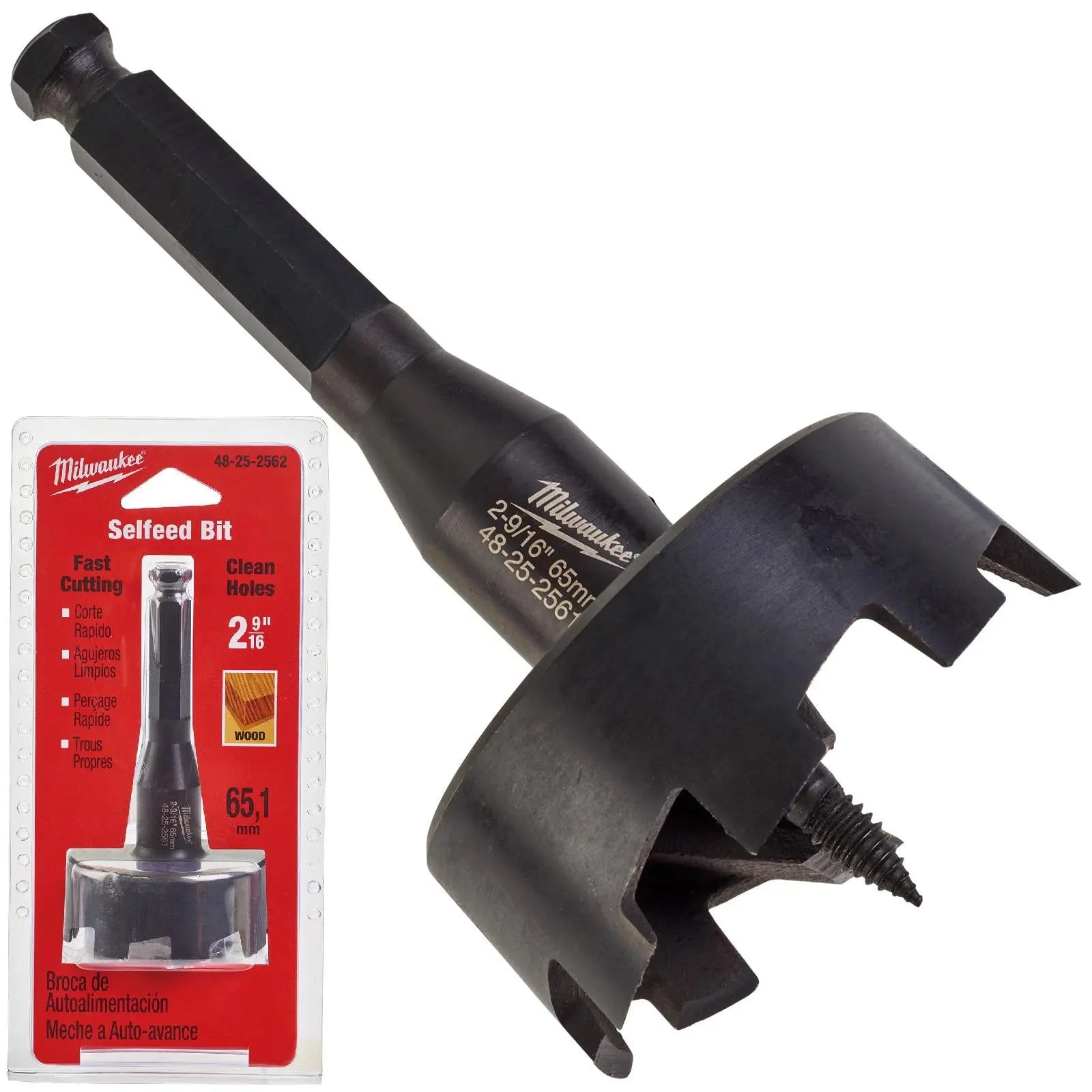 Milwaukee Self Feed Forstner Wood Drill Bits 25.4-117mm 