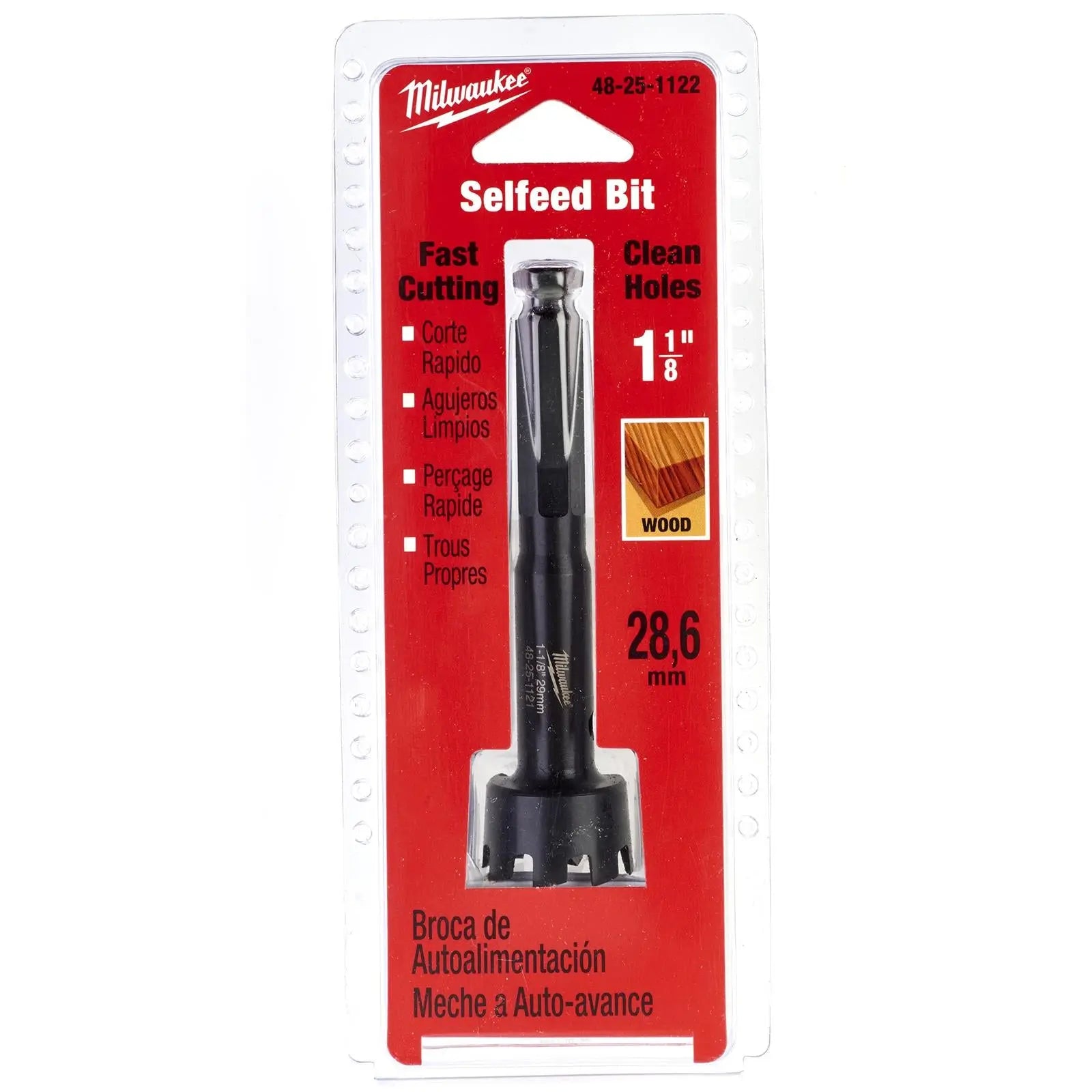Milwaukee Self Feed Forstner Wood Drill Bits 25.4-117mm 