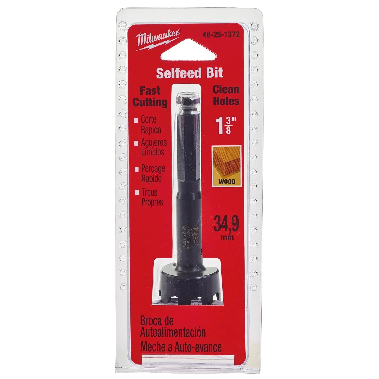 Milwaukee Self Feed Forstner Wood Drill Bits 25.4-117mm 