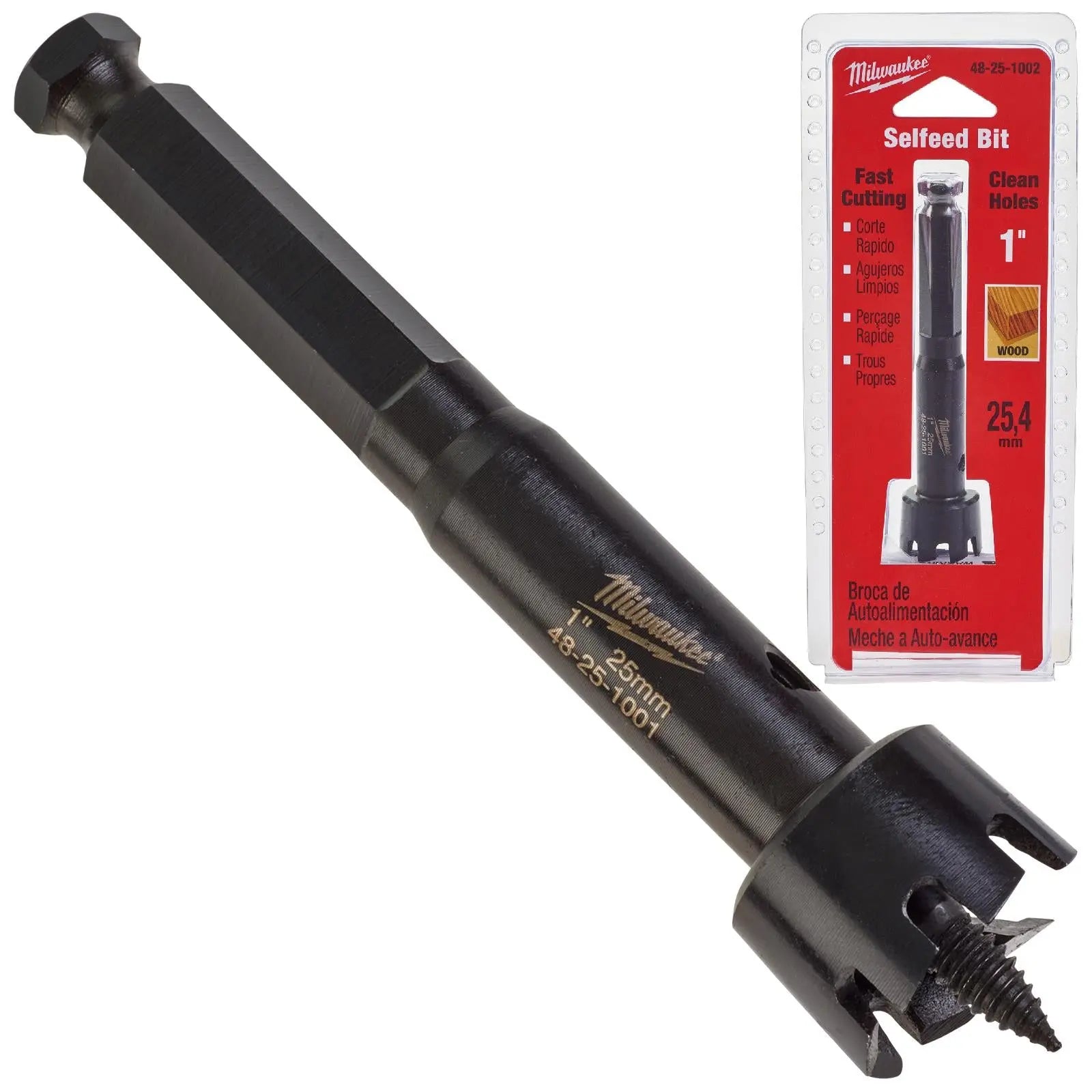 Milwaukee Self Feed Forstner Wood Drill Bits 25.4-117mm 
