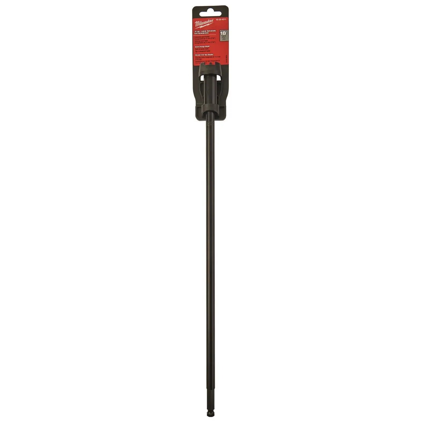 Milwaukee Shank Extensions for Self Feed Bits Auger Bits and Holesaws with 7/16in Hex Shank 
