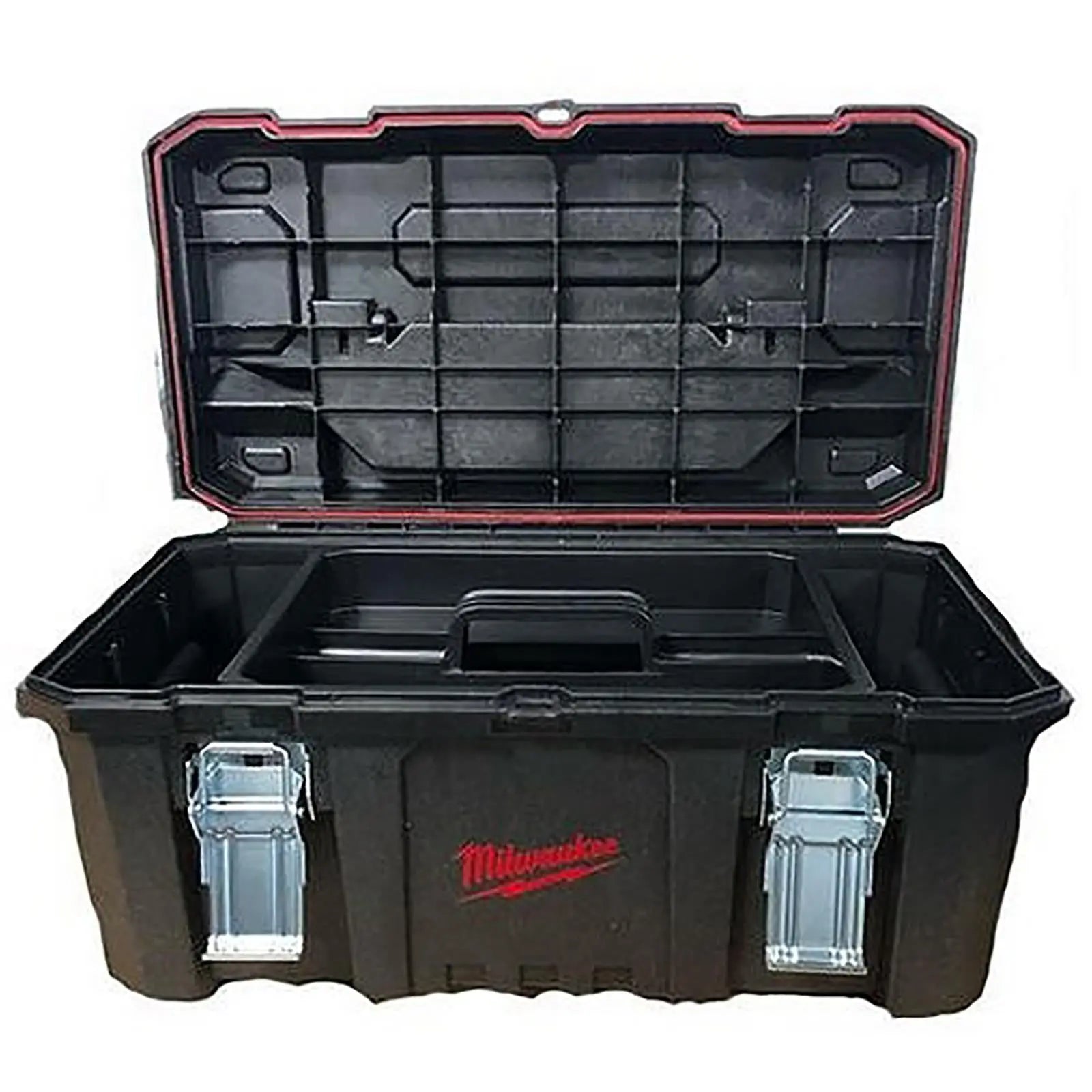 Milwaukee Site Toolbox Heavy Duty 21in Metal Latches and Internal Tote Tray 