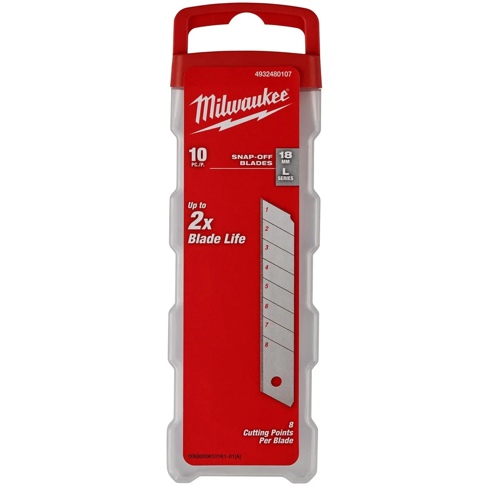 Milwaukee Snap Off Knife 18mm Replacement Blades 10 Pack 