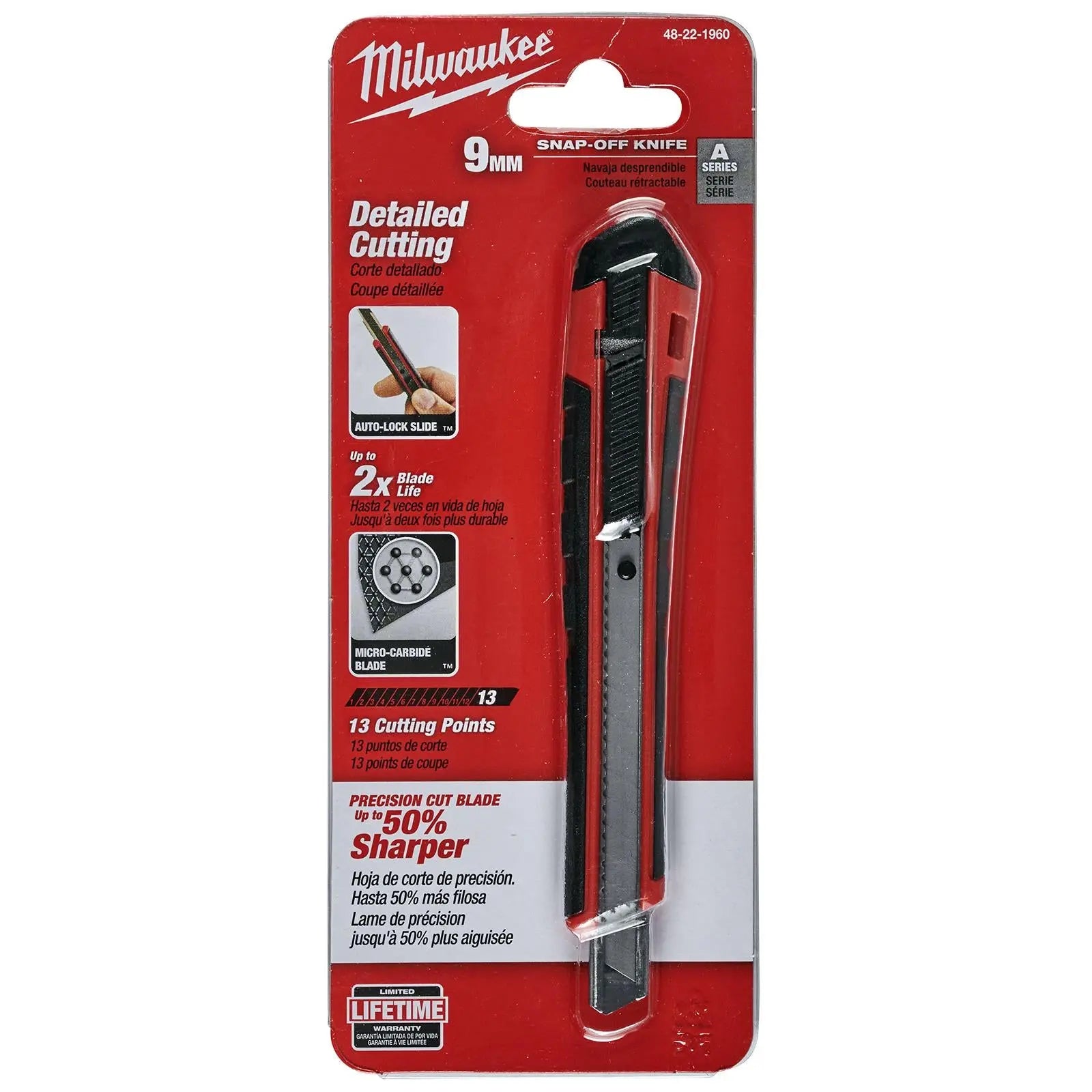 Milwaukee Snap Off Knife 9mm Cutting Blade 