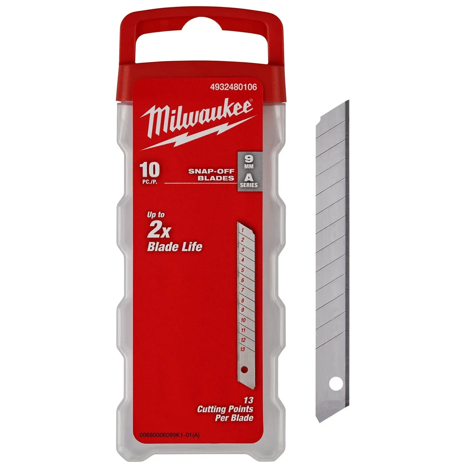 Milwaukee Snap Off Knife 9mm Replacement Blades 10 Pack 