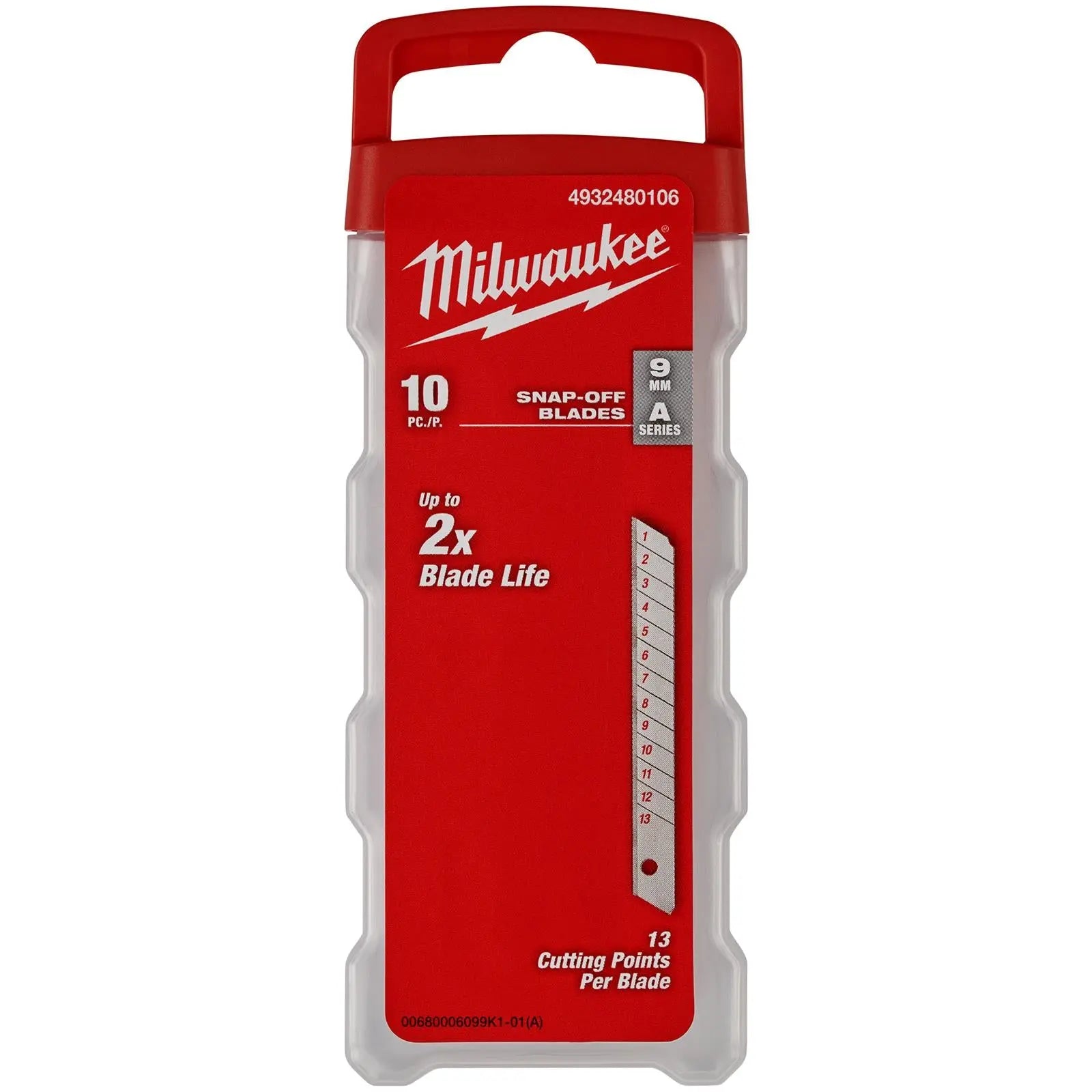 Milwaukee Snap Off Knife 9mm Replacement Blades 10 Pack 