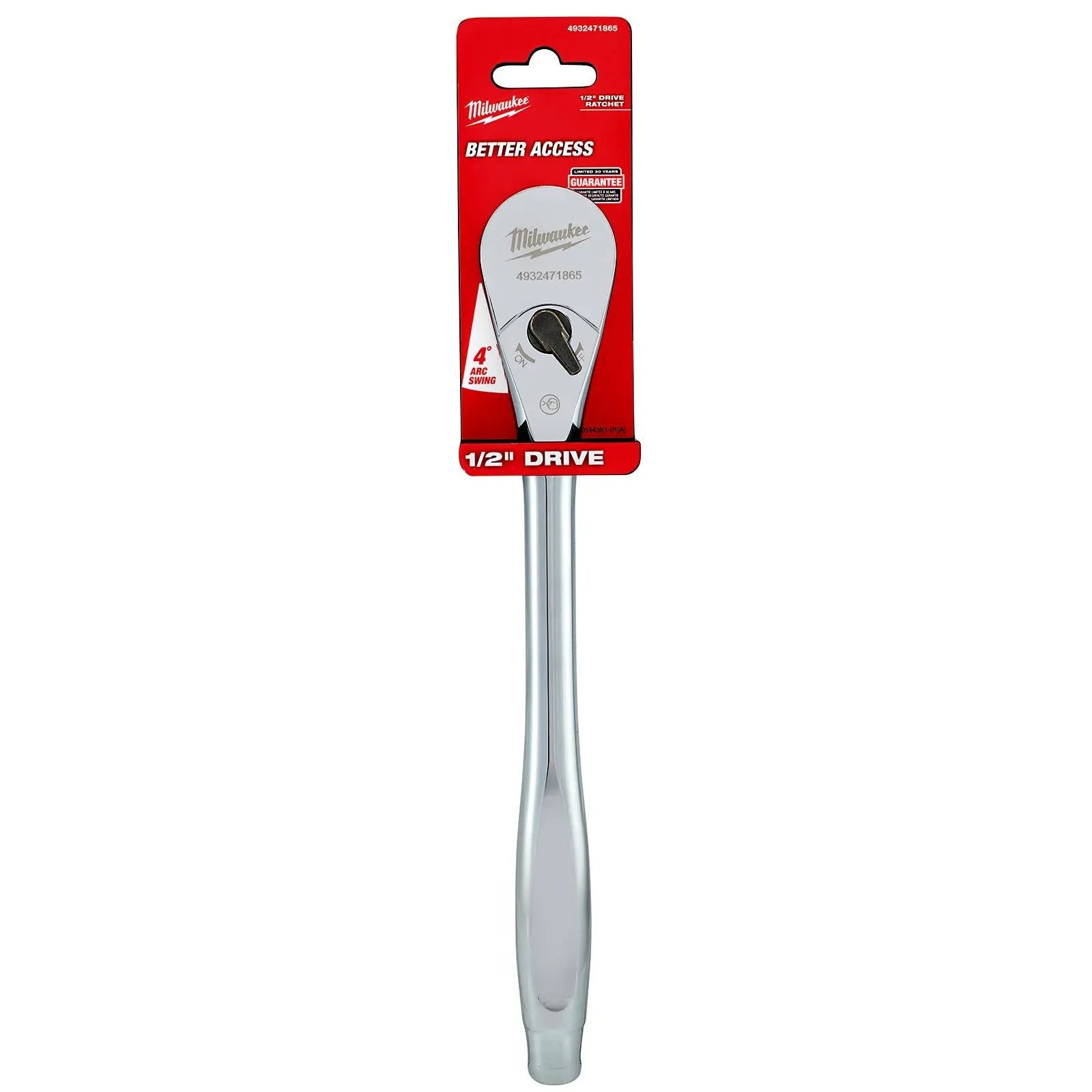 Milwaukee Socket Ratchet Wrench 1/2" Drive 90 Tooth 286mm 