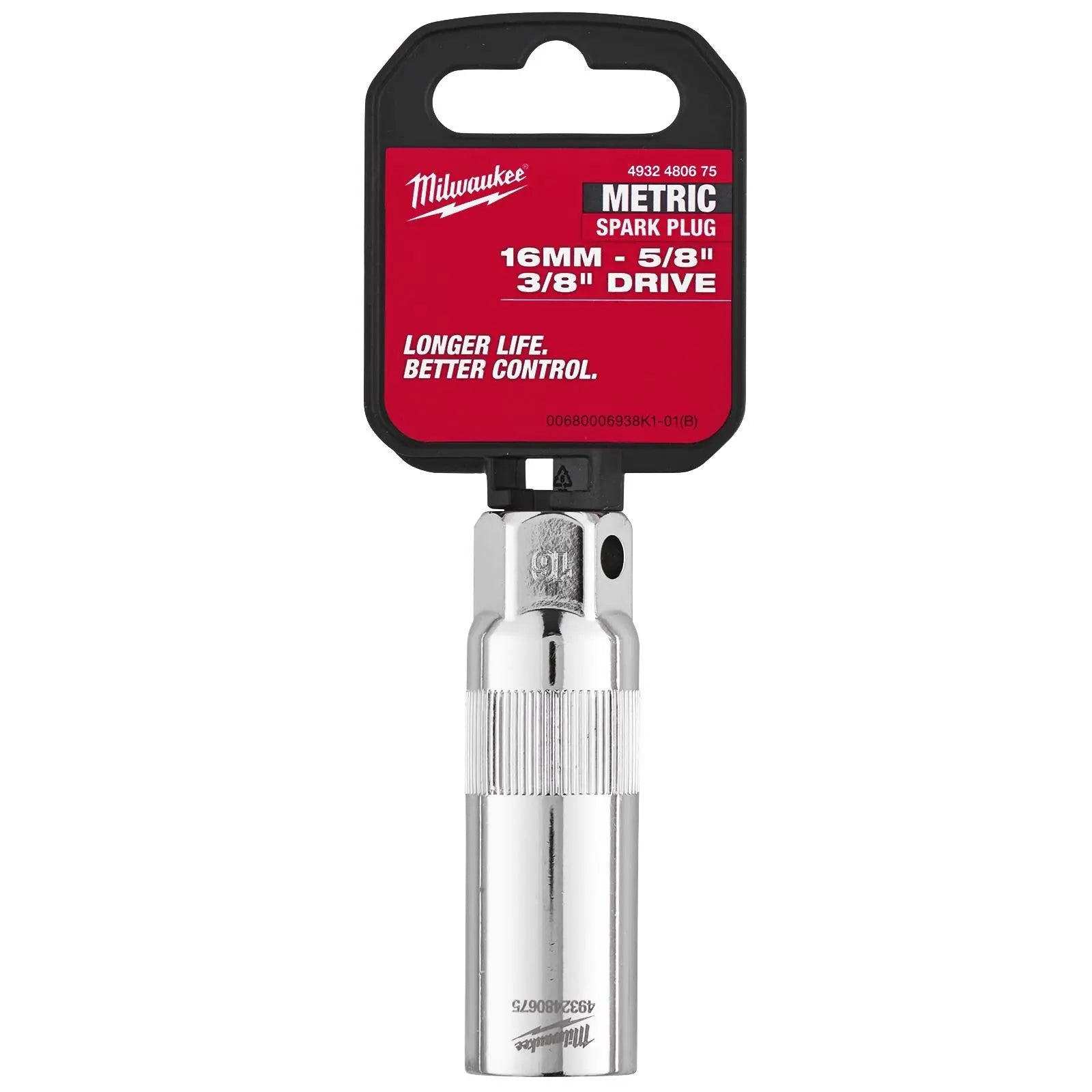 Milwaukee Spark Plug Socket 3/8" Drive 16mm  White Rose Tools