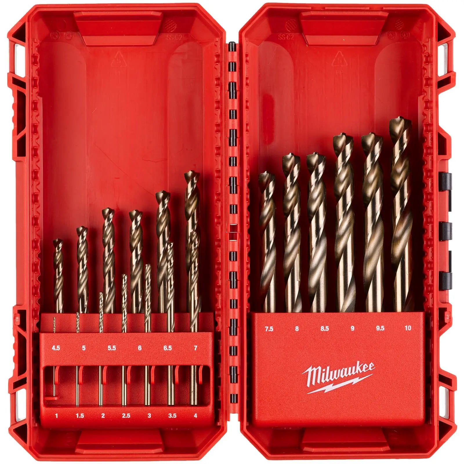 Milwaukee THUNDERWEB Cobalt Metal Drill Bit Set HSS-G CB 19pc PACKOUT Compatible 1-10mm  White Rose Tools