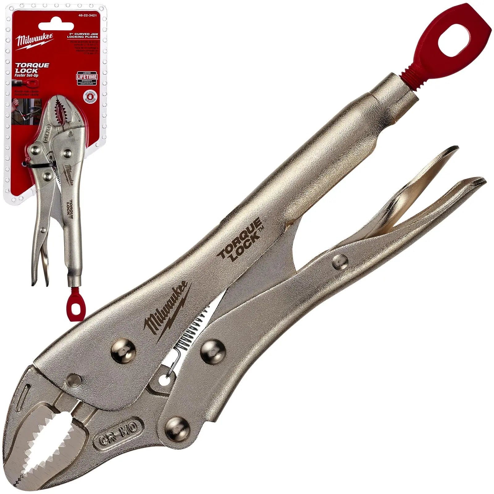 Milwaukee TORQUE LOCK Long Nose Locking Pliers 175mm 7in 