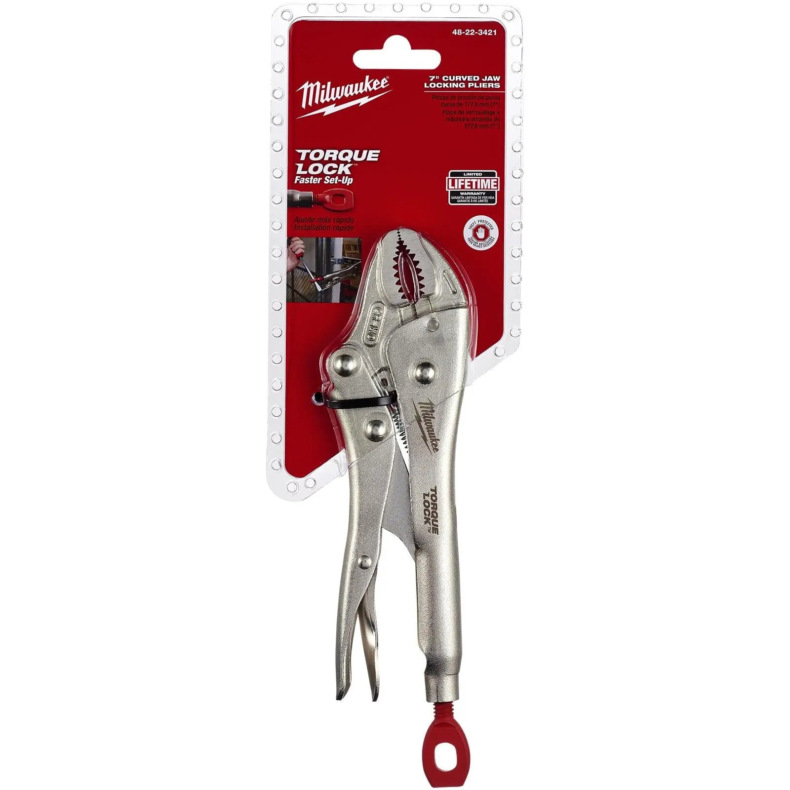 Milwaukee TORQUE LOCK Long Nose Locking Pliers 175mm 7in 