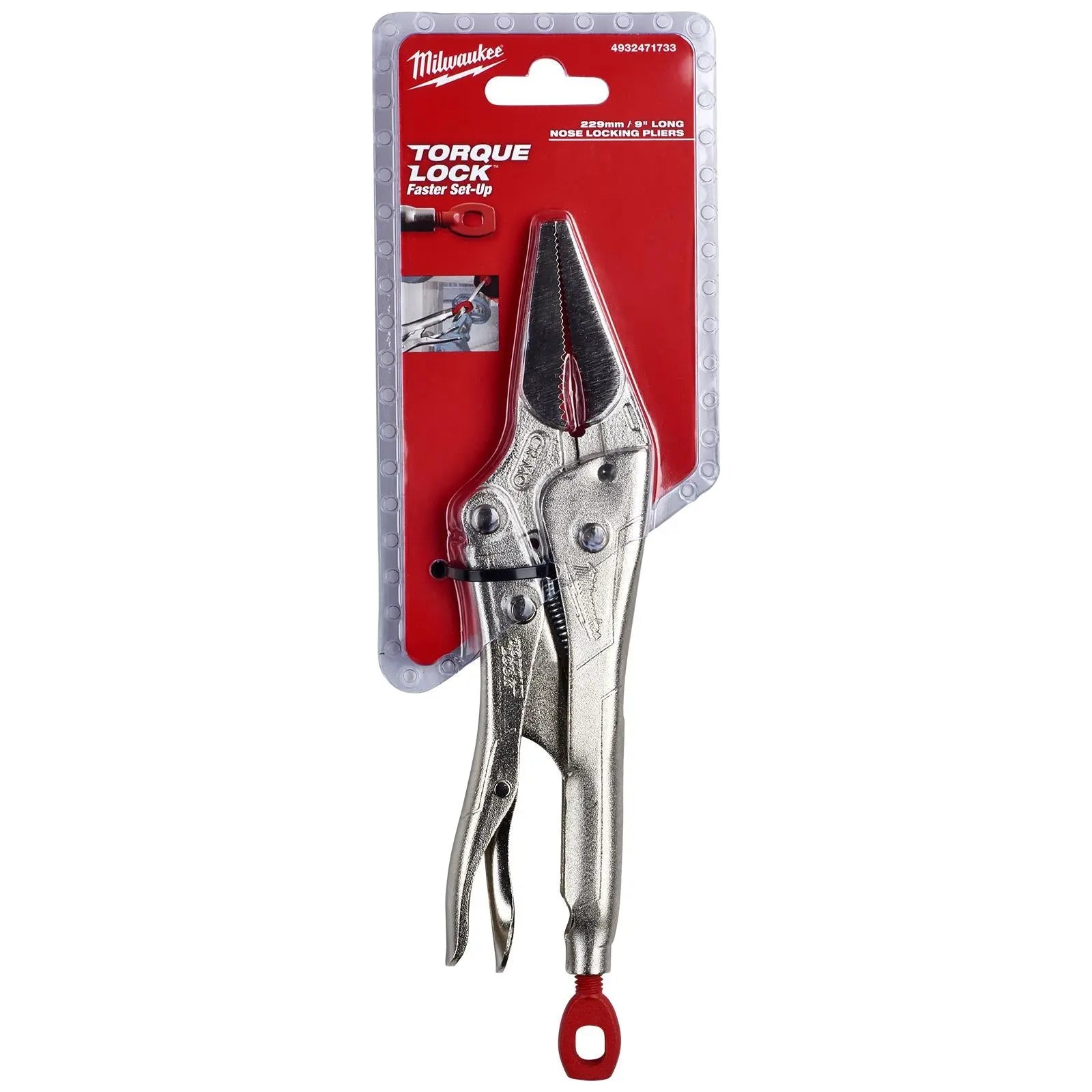 Milwaukee TORQUE LOCK Long Nose Locking Pliers 225mm 9in 